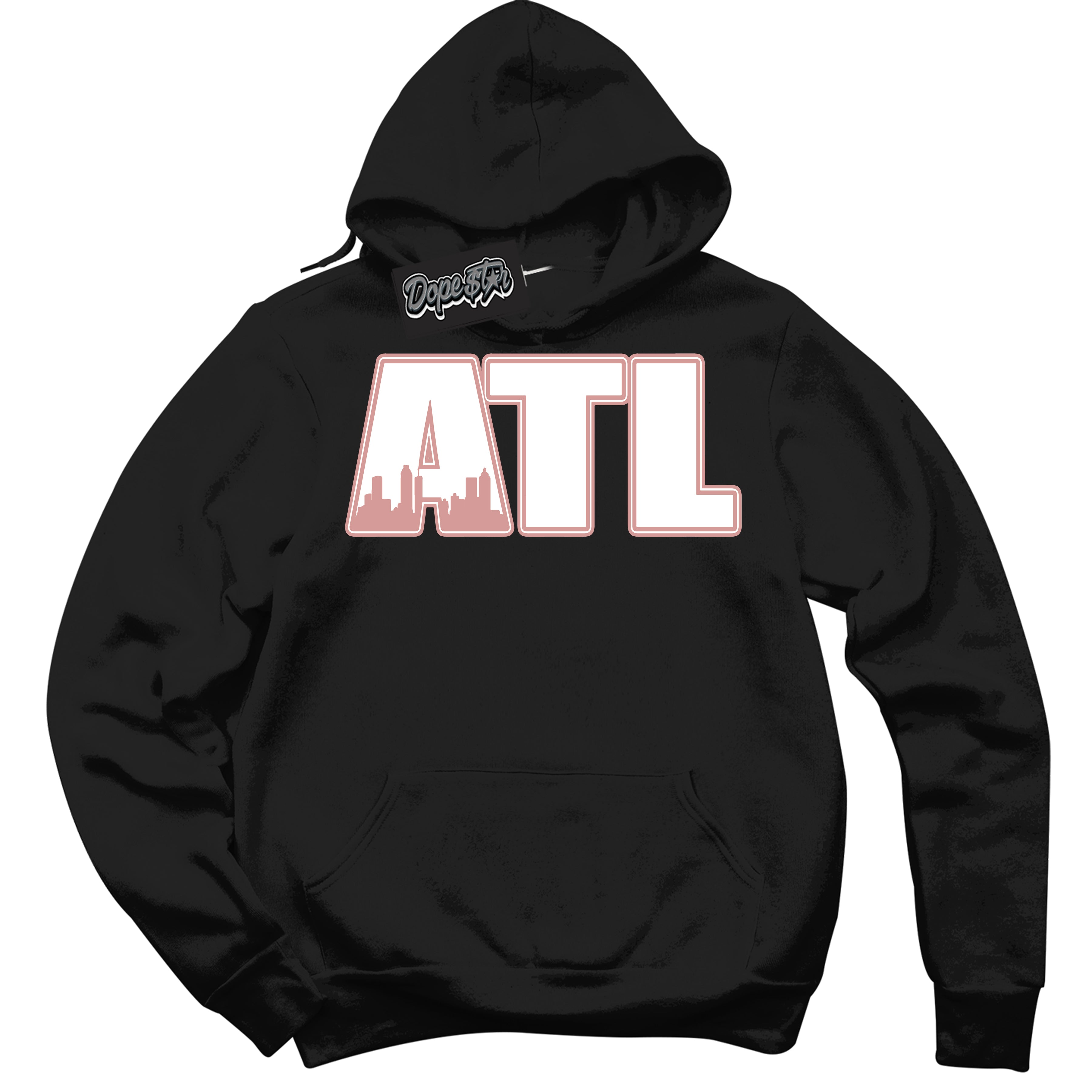 Cool Black Hoodie with “ Atlanta ”  design that Perfectly Matches Legend Pink 11s Jordans.
