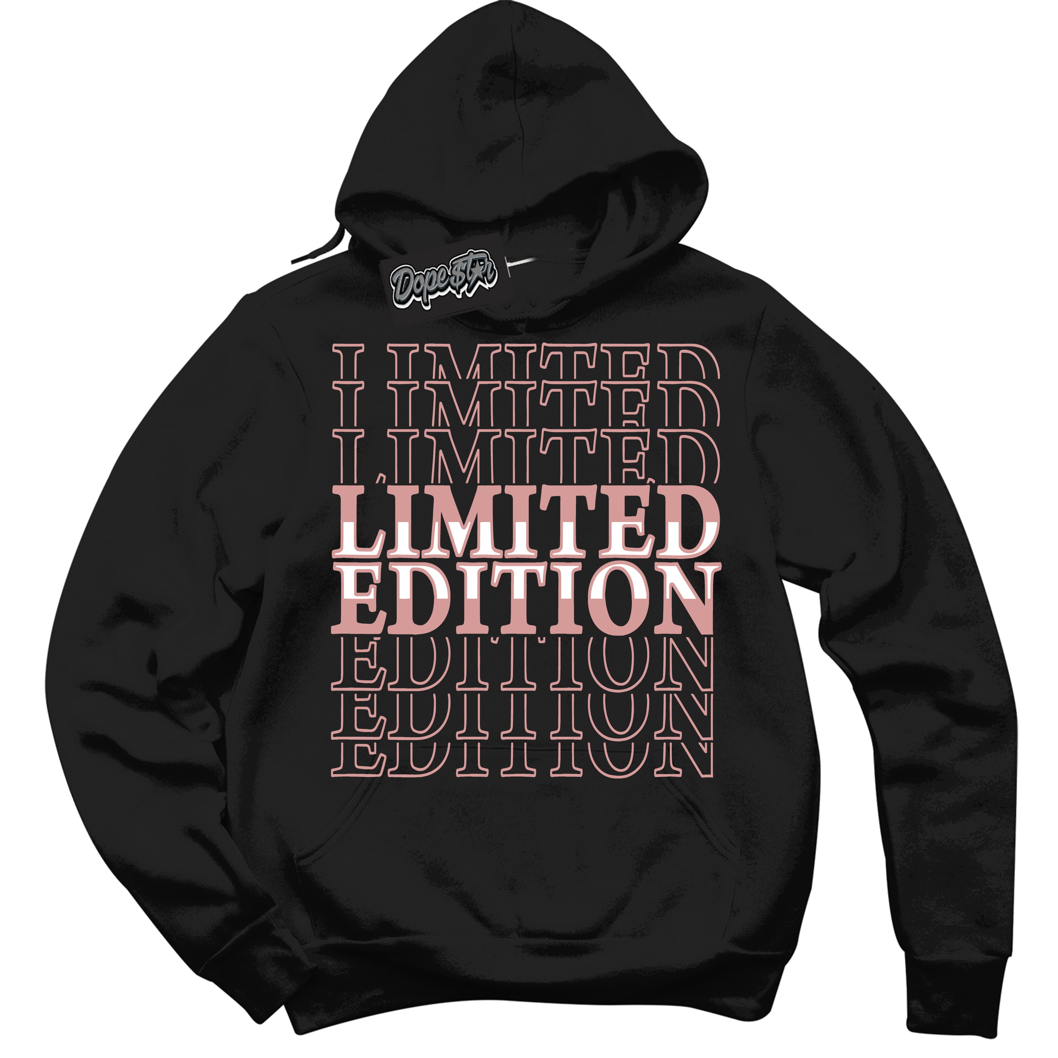 Cool Black Hoodie with “ Limited Edition ”  design that Perfectly Matches Legend Pink 11s Jordans.
