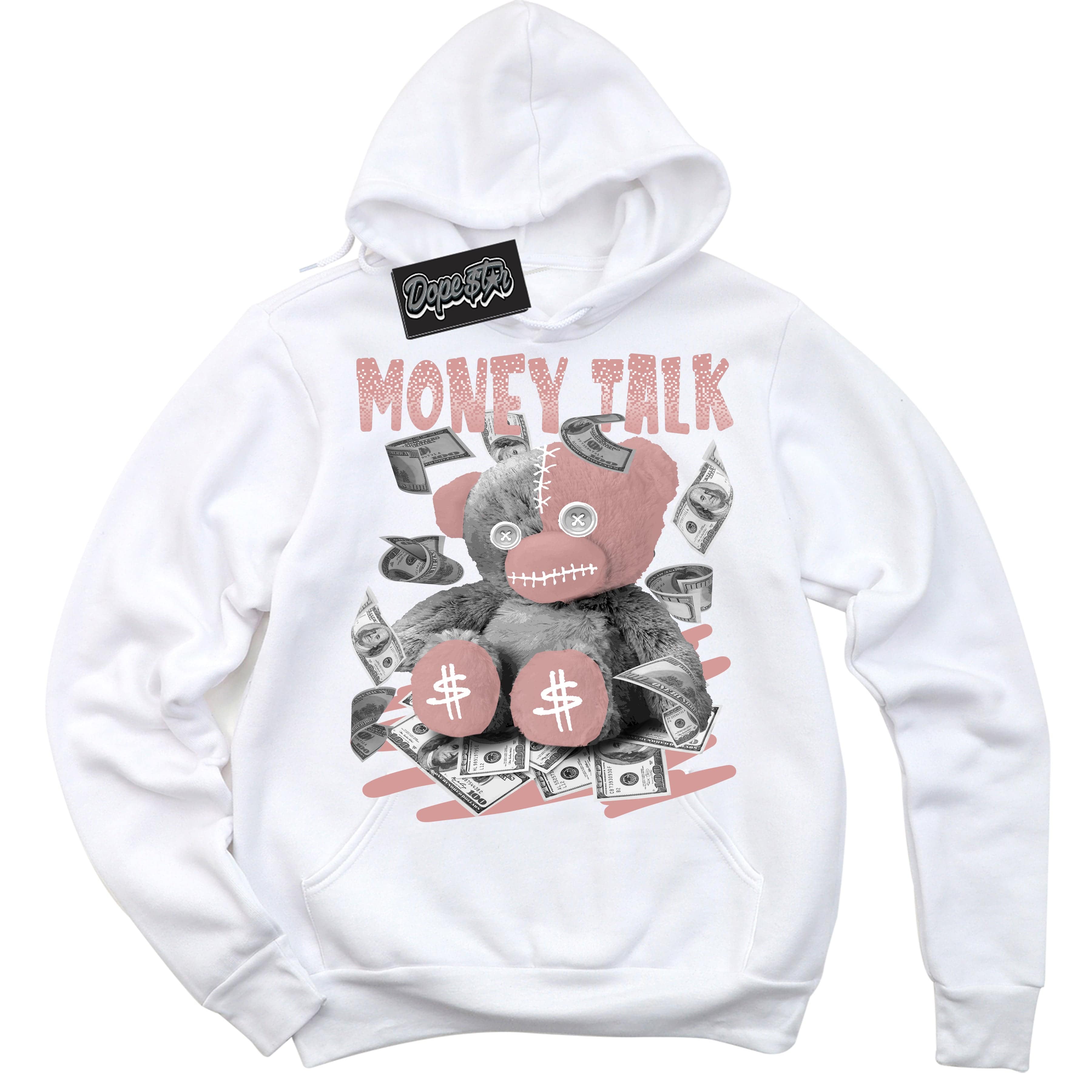 Legend Pink 11s DopeStar Hoodie Money Talk Bear Graphic