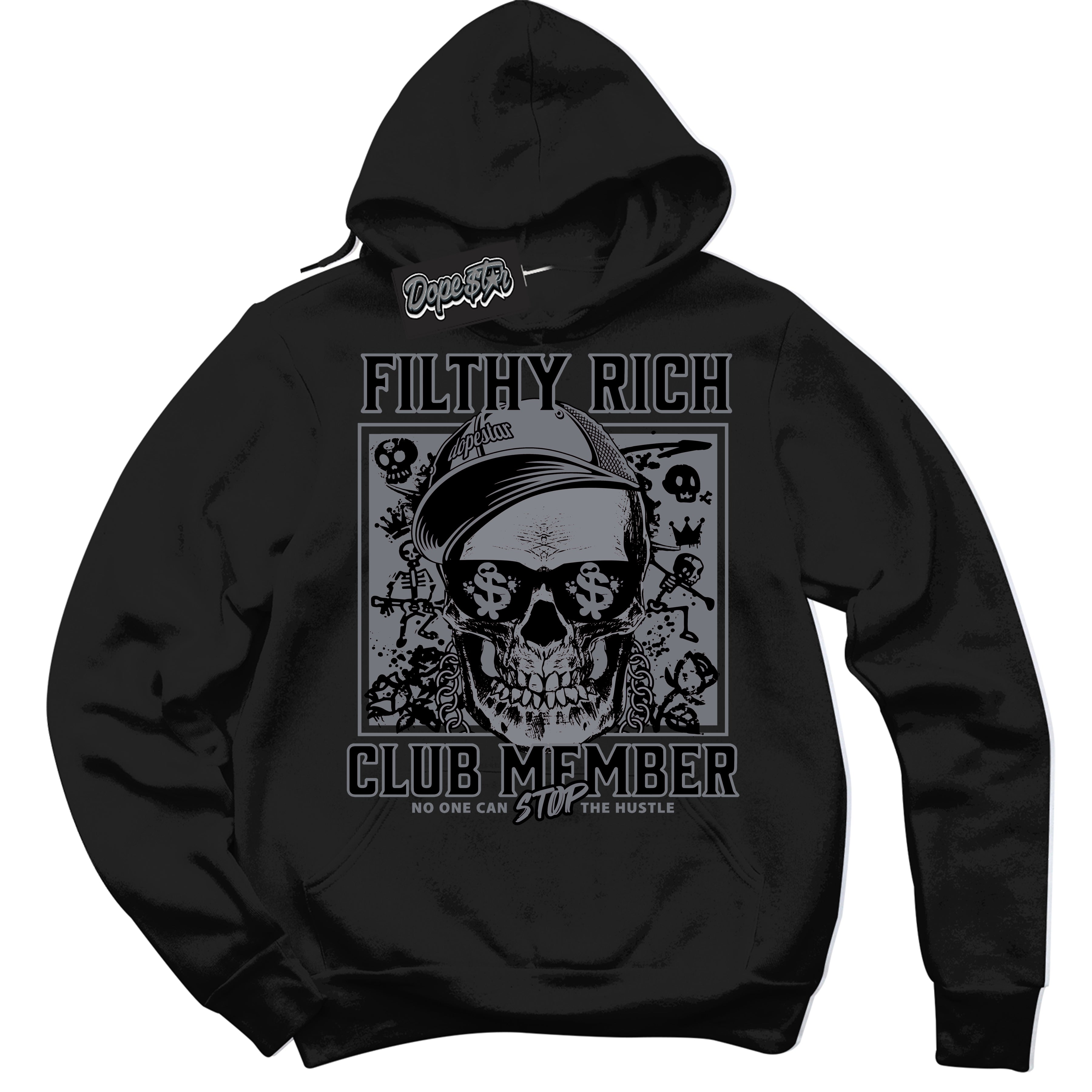 AJ12 Retro Barons ‘Filthy Rich – Black Streetwear Hoodie | Sneaker Matching sweatshirt for AJ12 Retro Barons | Graphic Hoodie for Men & Women Streetwear by Sneaker Shirts Outlet.