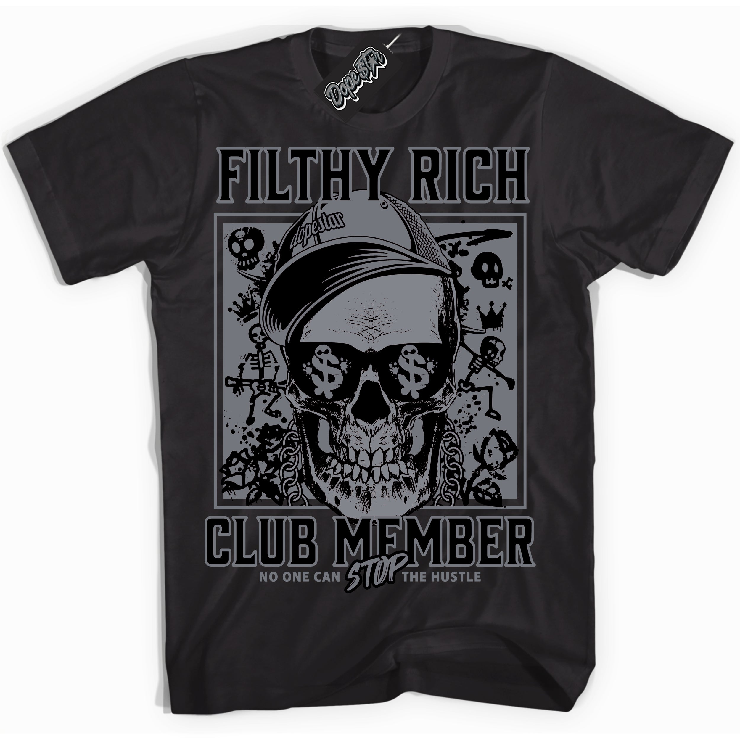 AJ12 Retro Barons ‘Filthy Rich – Black Streetwear T-Shirt | Sneaker Matching shirt for AJ12 Retro Barons | Graphic Tee for Men & Women Streetwear by Sneaker Shirts Outlet.