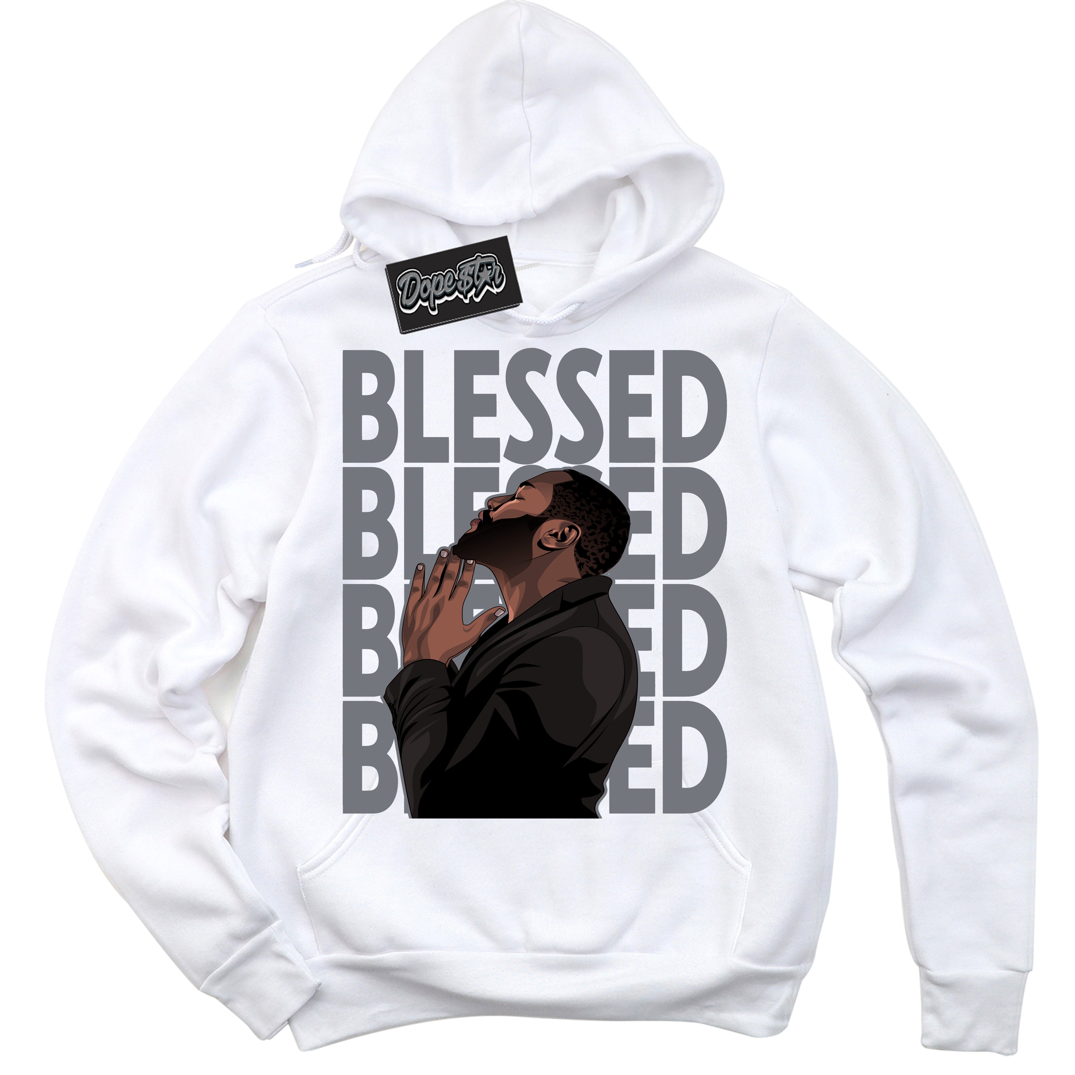 AJ12 Retro Barons ‘God Blessed – White Streetwear Hoodie | Sneaker Matching sweatshirt for AJ12 Retro Barons | Graphic Hoodie for Men & Women Streetwear by Sneaker Shirts Outlet.