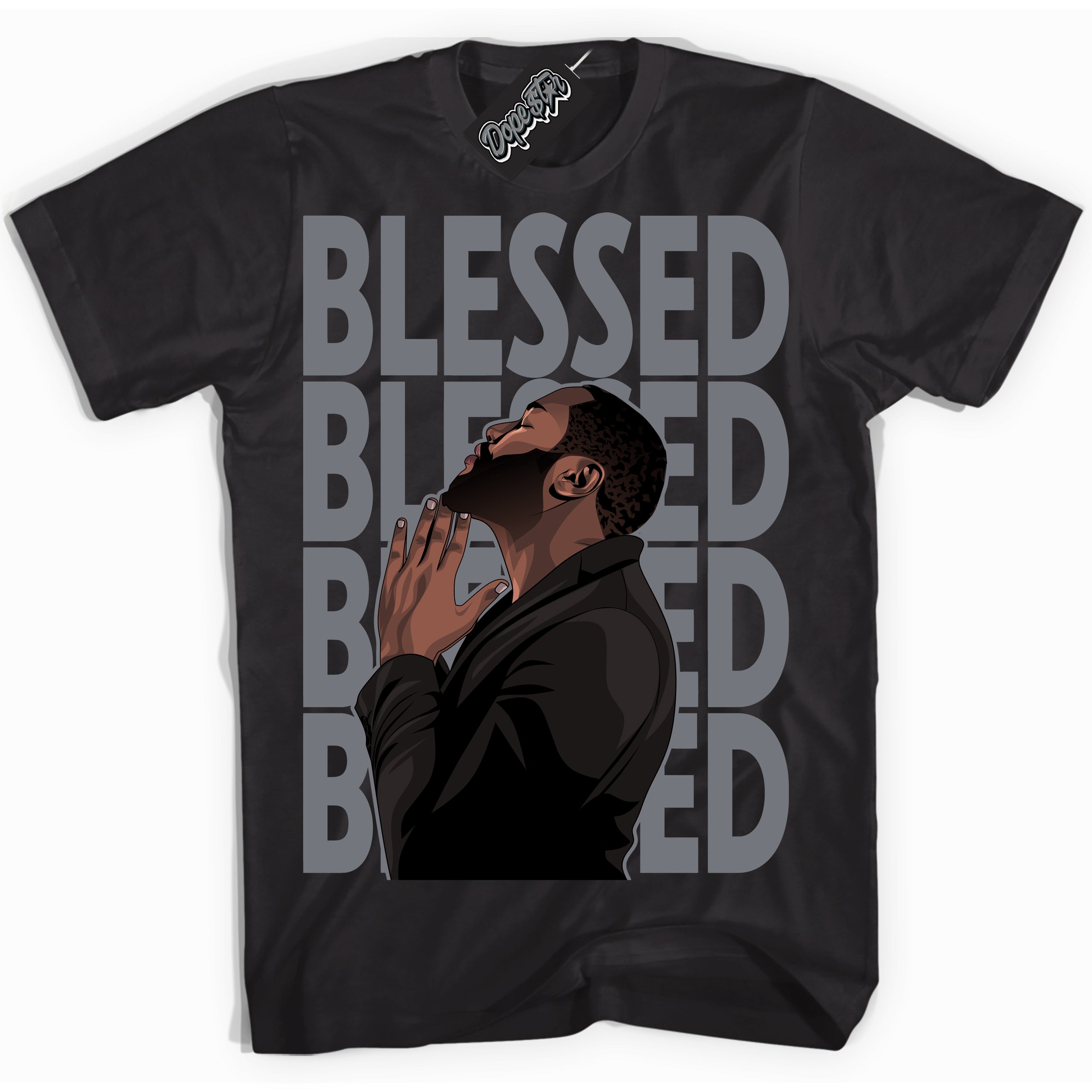 AJ12 Retro Barons ‘God Blessed – Black Streetwear T-Shirt | Sneaker Matching shirt for AJ12 Retro Barons | Graphic Tee for Men & Women Streetwear by Sneaker Shirts Outlet.