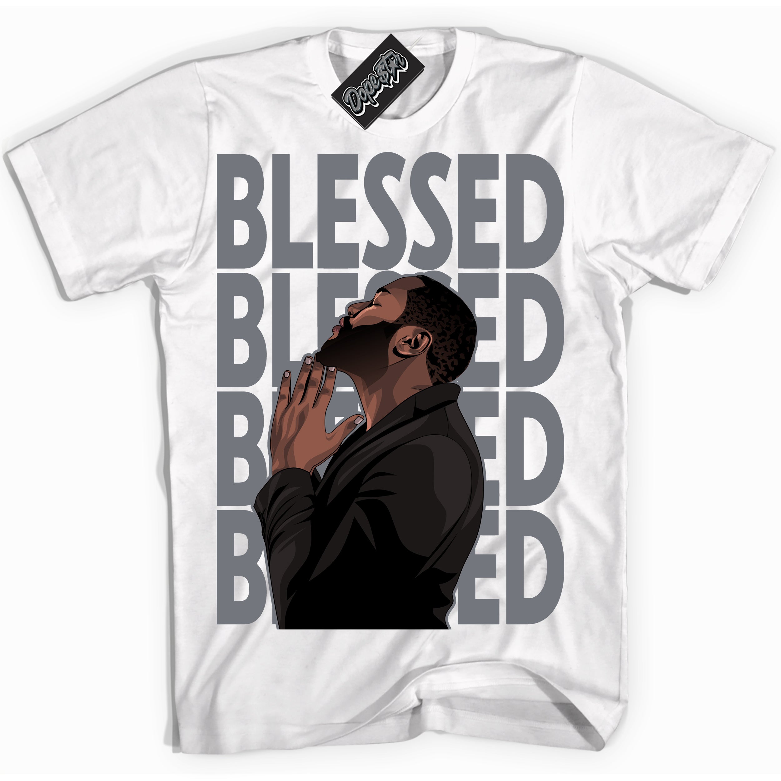 AJ12 Retro Barons ‘God Blessed – White Streetwear T-Shirt | Sneaker Matching shirt for AJ12 Retro Barons | Graphic Tee for Men & Women Streetwear by Sneaker Shirts Outlet.