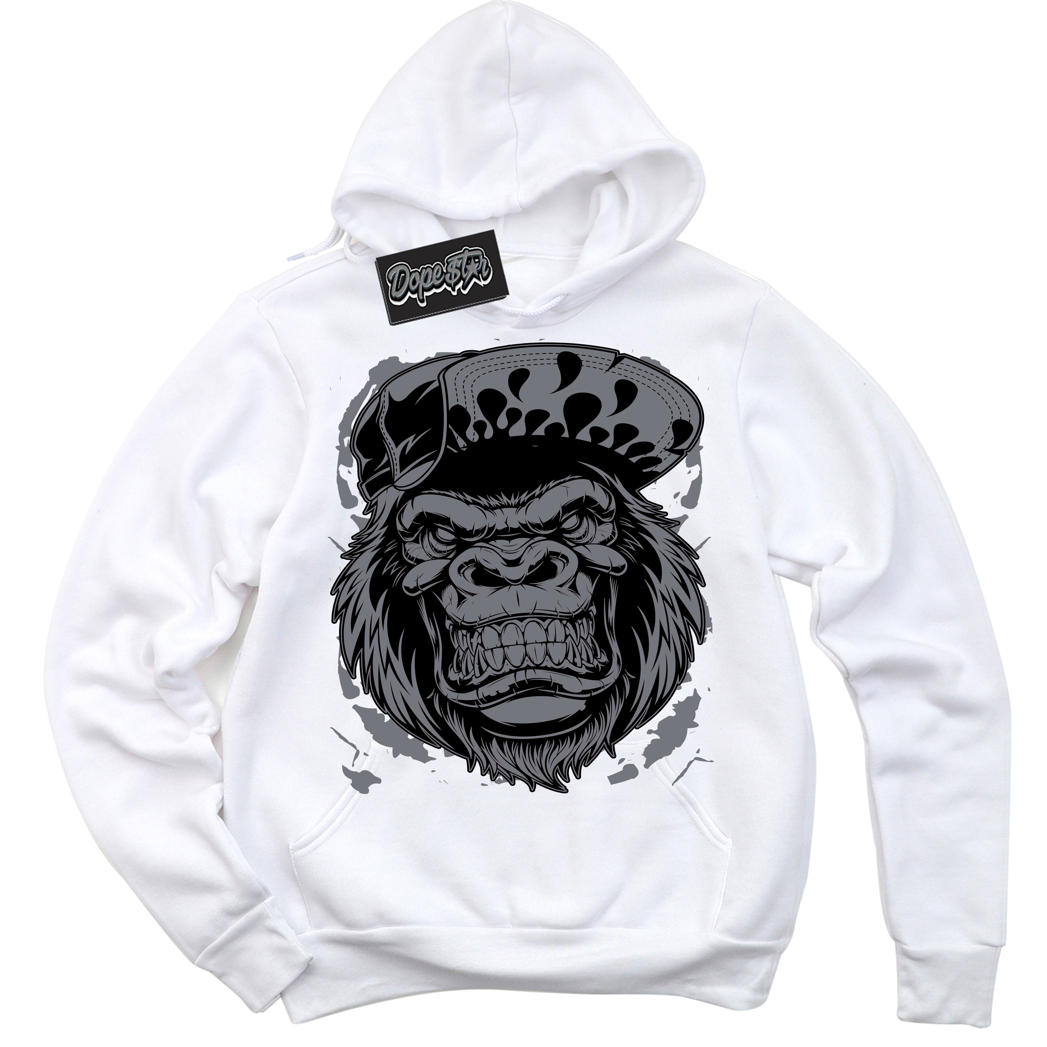 AJ12 Retro Barons ‘Gorilla Beast – White Streetwear Hoodie | Sneaker Matching sweatshirt for AJ12 Retro Barons | Graphic Hoodie for Men & Women Streetwear by Sneaker Shirts Outlet.