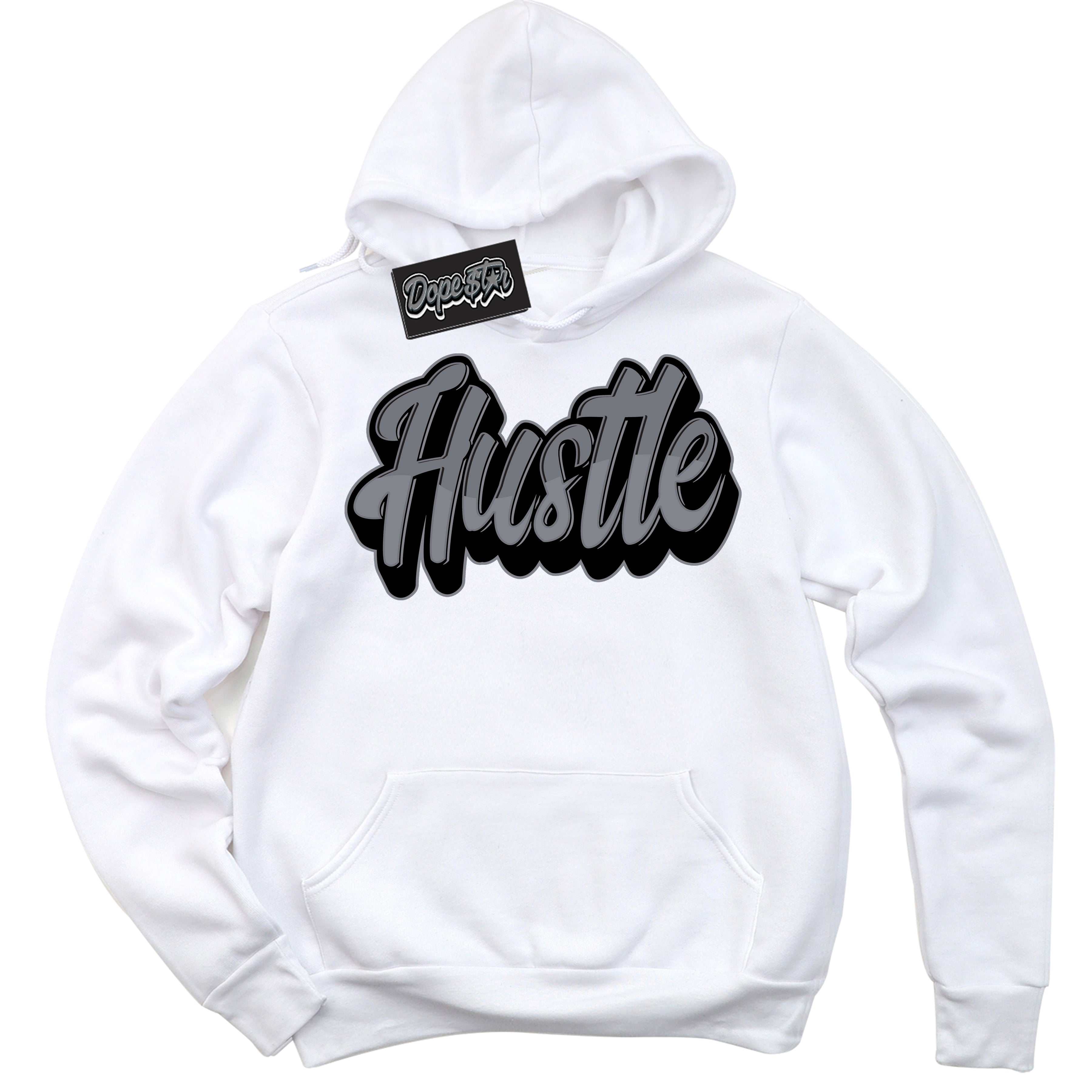 AJ12 Retro Barons ‘Hustle – White Streetwear Hoodie | Sneaker Matching sweatshirt for AJ12 Retro Barons | Graphic Hoodie for Men & Women Streetwear by Sneaker Shirts Outlet.