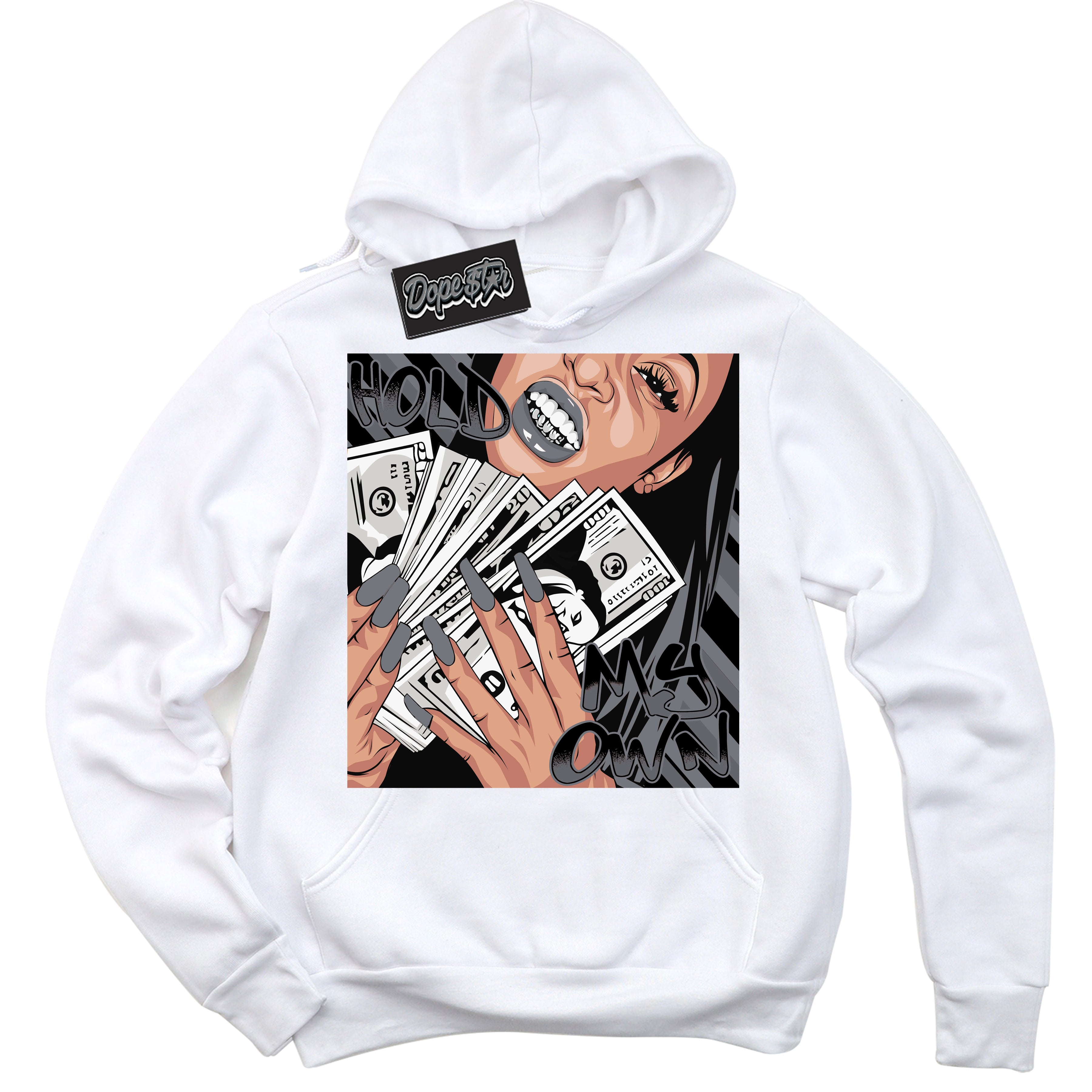 AJ12 Retro Barons ‘Hold My Own – White Streetwear Hoodie | Sneaker Matching sweatshirt for AJ12 Retro Barons | Graphic Hoodie for Men & Women Streetwear by Sneaker Shirts Outlet.