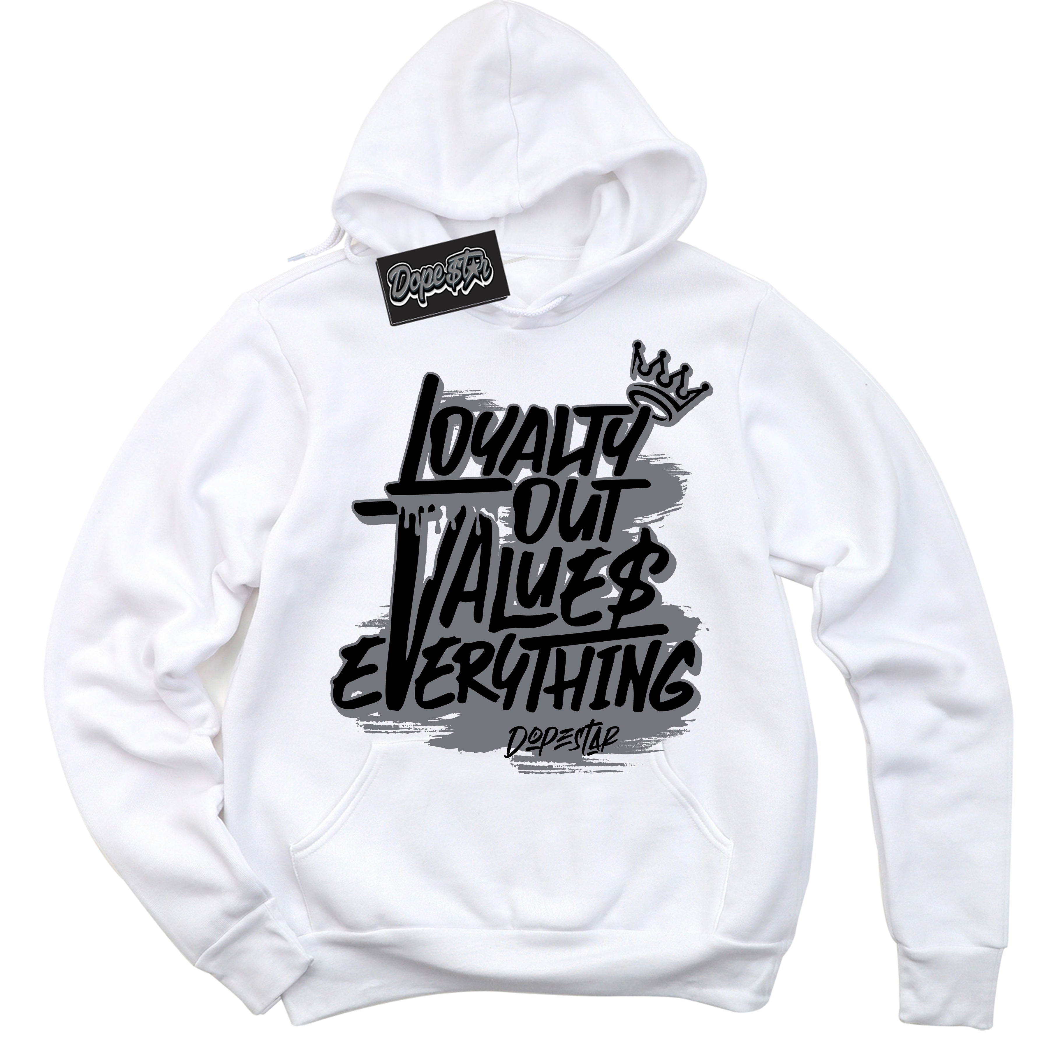 AJ12 Retro Barons ‘Loyalty Out Values Everything – White Streetwear Hoodie | Sneaker Matching sweatshirt for AJ12 Retro Barons | Graphic Hoodie for Men & Women Streetwear by Sneaker Shirts Outlet.