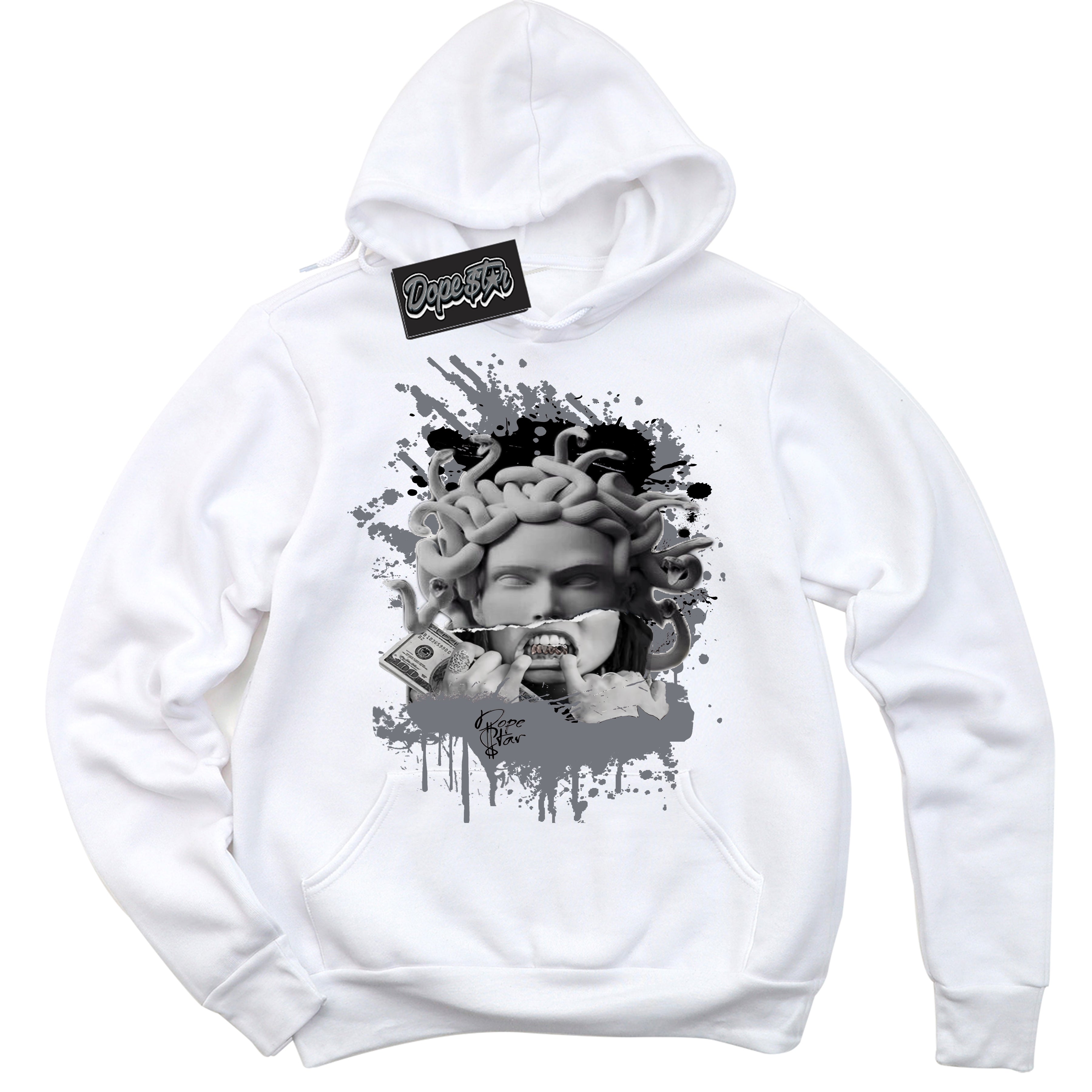 AJ12 Retro Barons ‘Medusa – White Streetwear Hoodie | Sneaker Matching sweatshirt for AJ12 Retro Barons | Graphic Hoodie for Men & Women Streetwear by Sneaker Shirts Outlet.