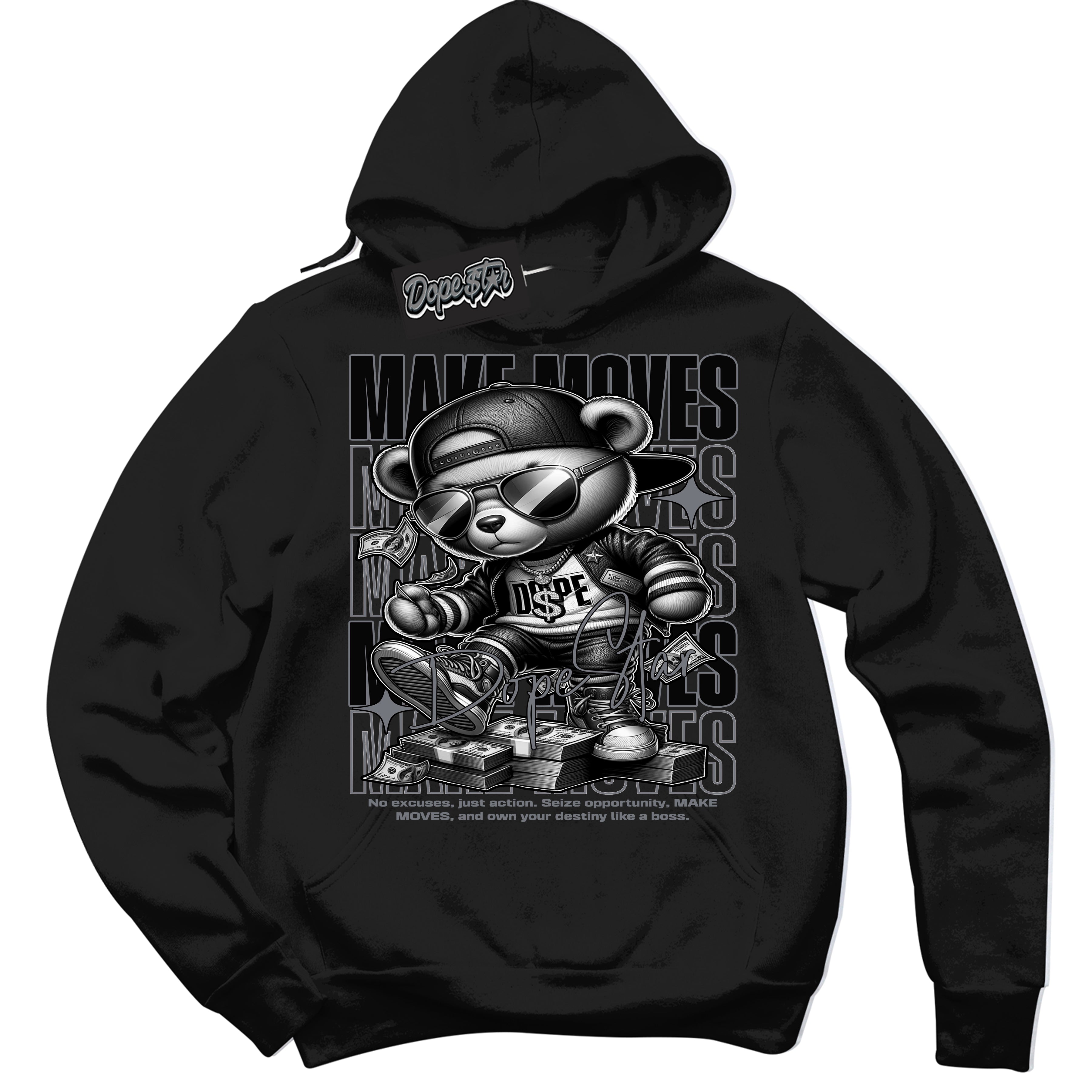 AJ12 Retro Barons ‘Make Moves – Black Streetwear Hoodie | Sneaker Matching sweatshirt for AJ12 Retro Barons | Graphic Hoodie for Men & Women Streetwear by Sneaker Shirts Outlet.