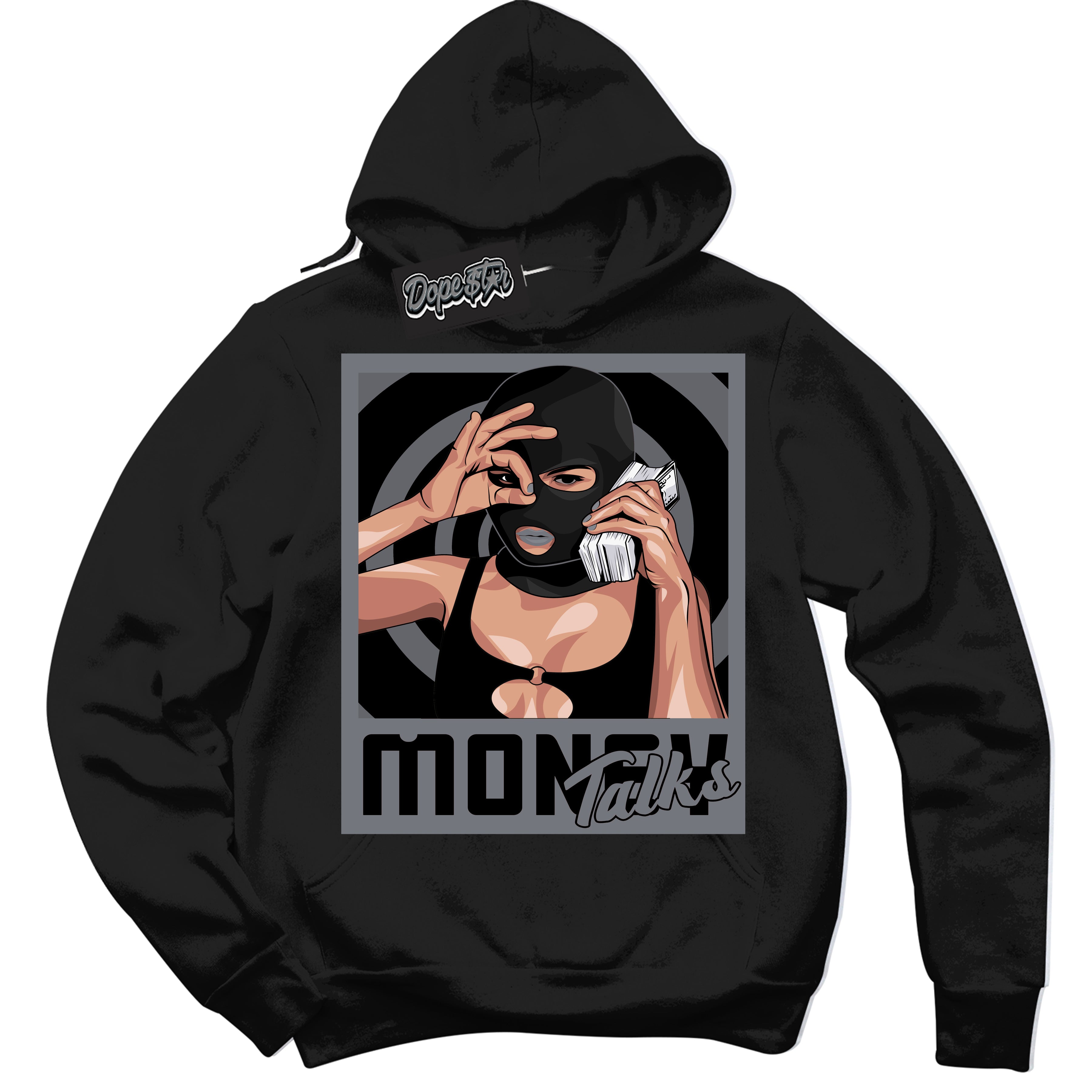 AJ12 Retro Barons ‘Money Talks – Black Streetwear Hoodie | Sneaker Matching sweatshirt for AJ12 Retro Barons | Graphic Hoodie for Men & Women Streetwear by Sneaker Shirts Outlet.