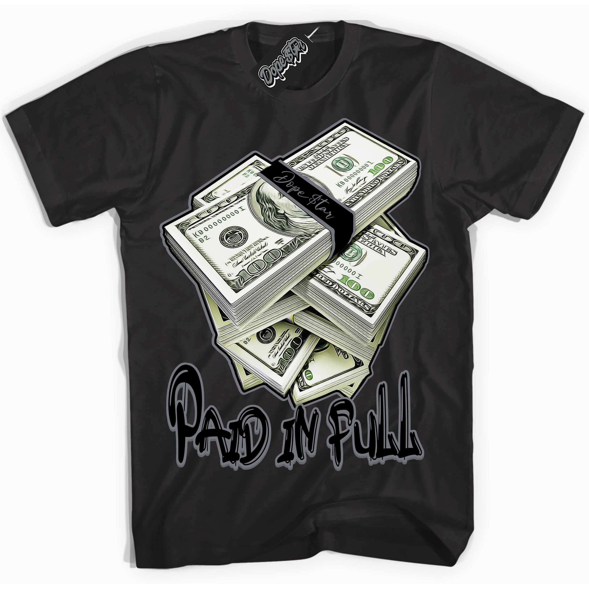 AJ12 Retro Barons ‘Paid In Full – Black Streetwear T-Shirt | Sneaker Matching shirt for AJ12 Retro Barons | Graphic Tee for Men & Women Streetwear by Sneaker Shirts Outlet.