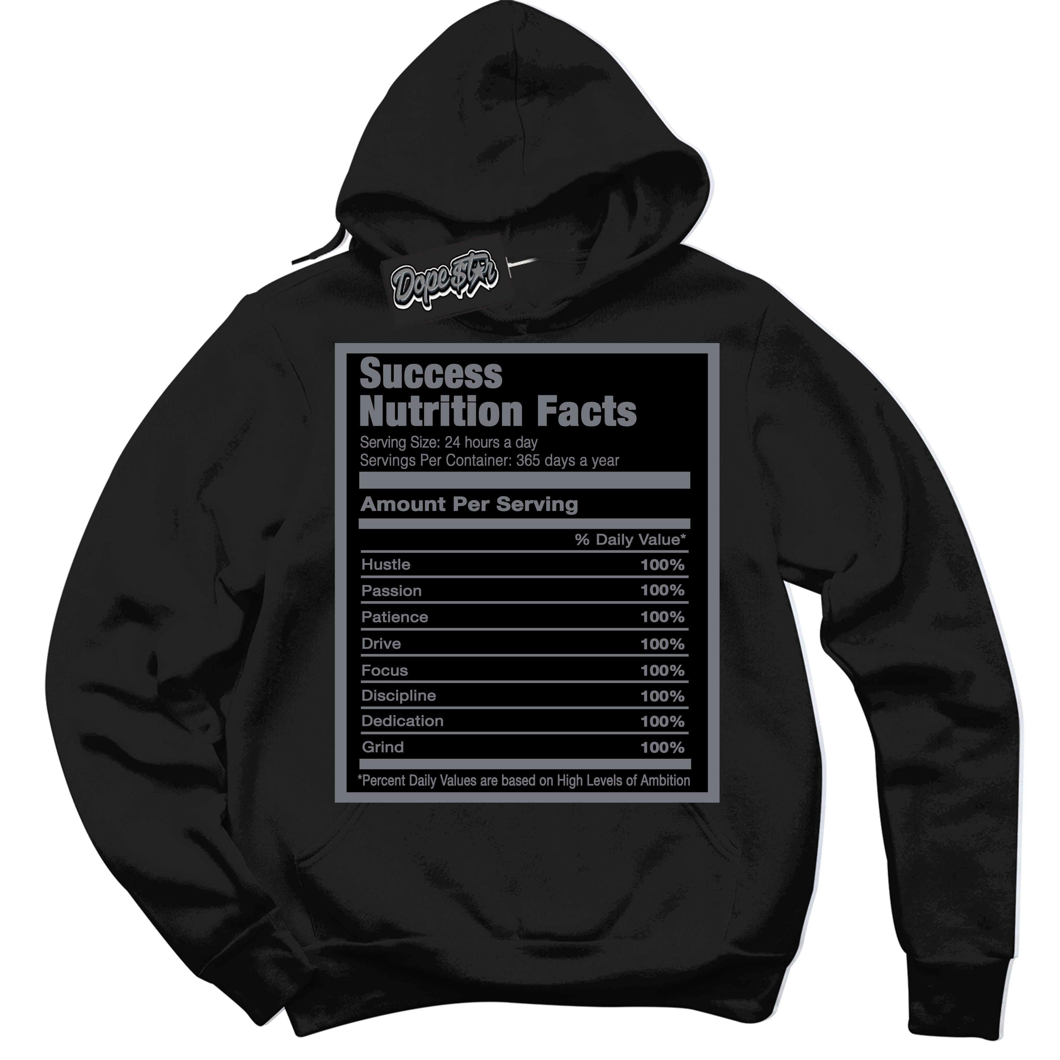 AJ12 Retro Barons ‘Success Nutrition – Black Streetwear Hoodie | Sneaker Matching sweatshirt for AJ12 Retro Barons | Graphic Hoodie for Men & Women Streetwear by Sneaker Shirts Outlet.