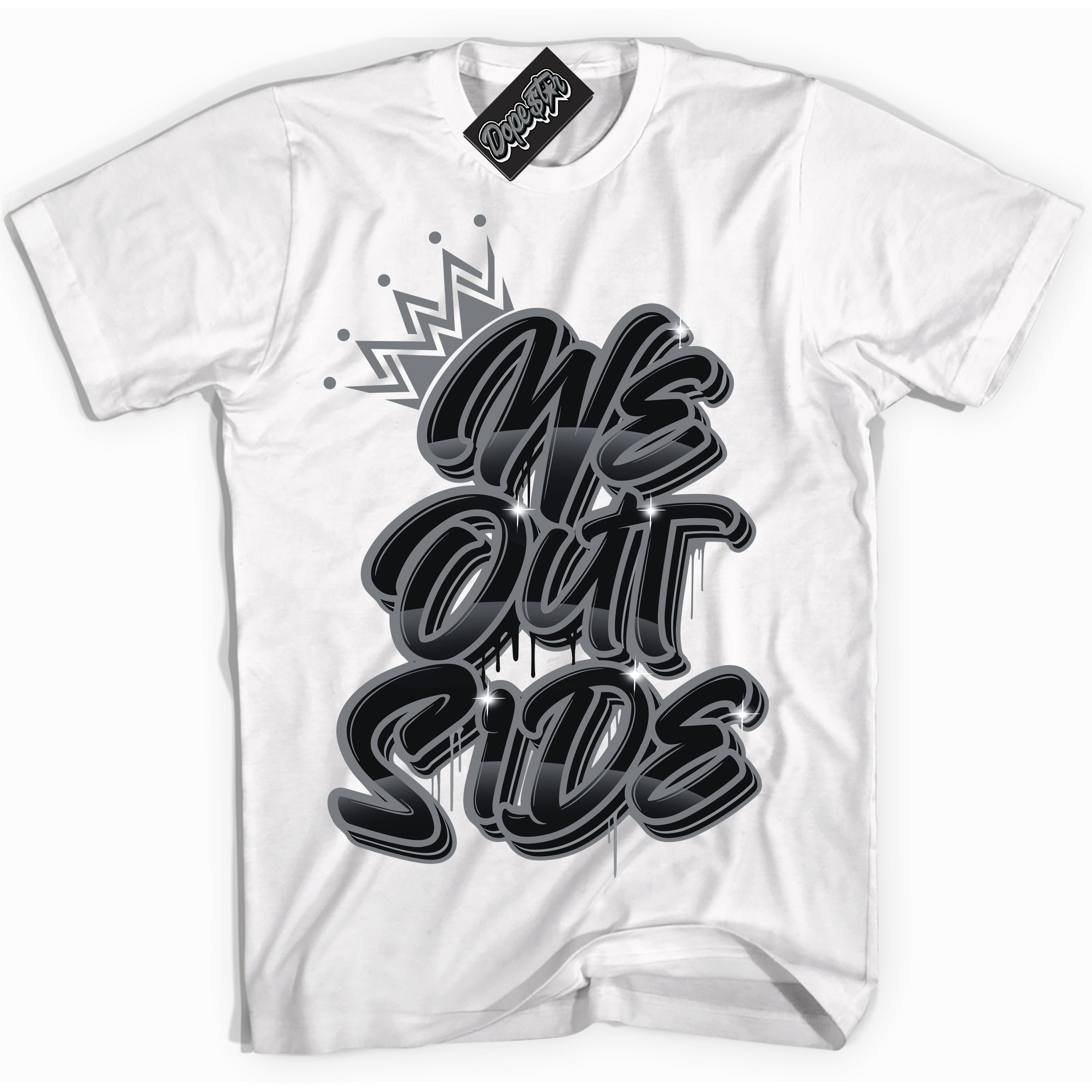 AJ12 Retro Barons ‘We Outside – White Streetwear T-Shirt | Sneaker Matching shirt for AJ12 Retro Barons | Graphic Tee for Men & Women Streetwear by Sneaker Shirts Outlet.