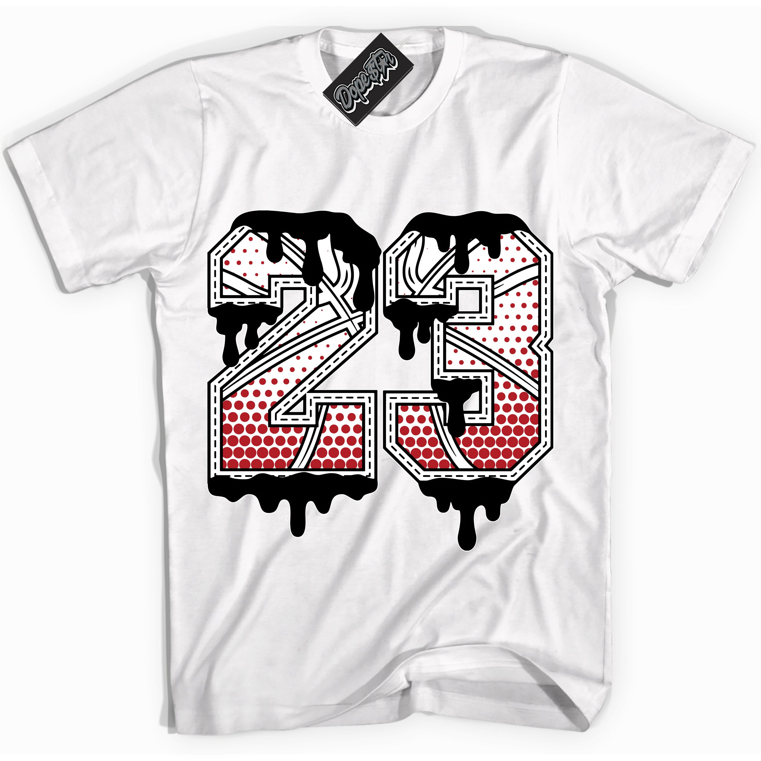 Cool White Shirt with “ 23 Ball” design that perfectly matches Taxi Flip 12s Sneakers.