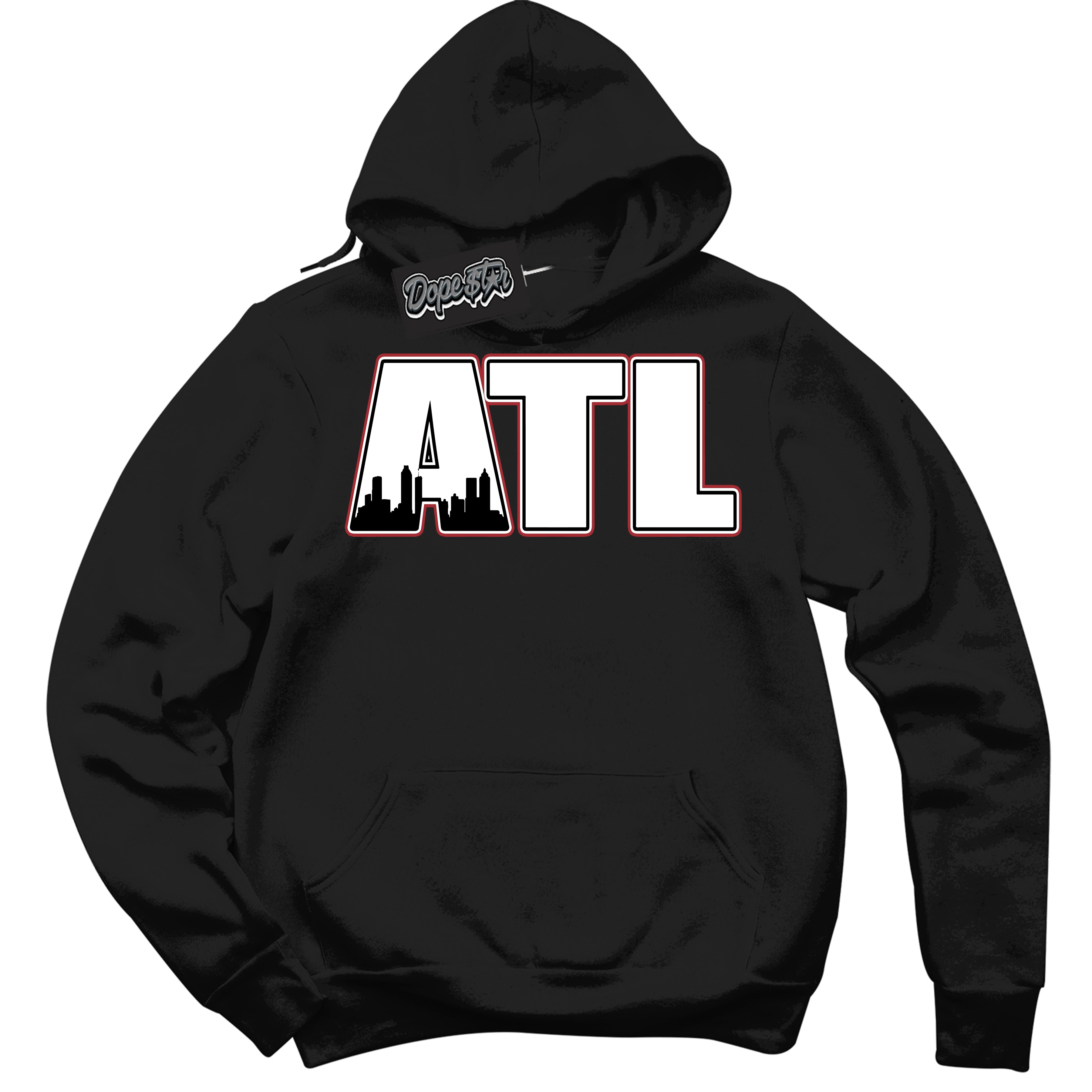 Cool Black Hoodie with “ Atlanta ”  design that Perfectly Matches Taxi Flip 12s Sneakers.