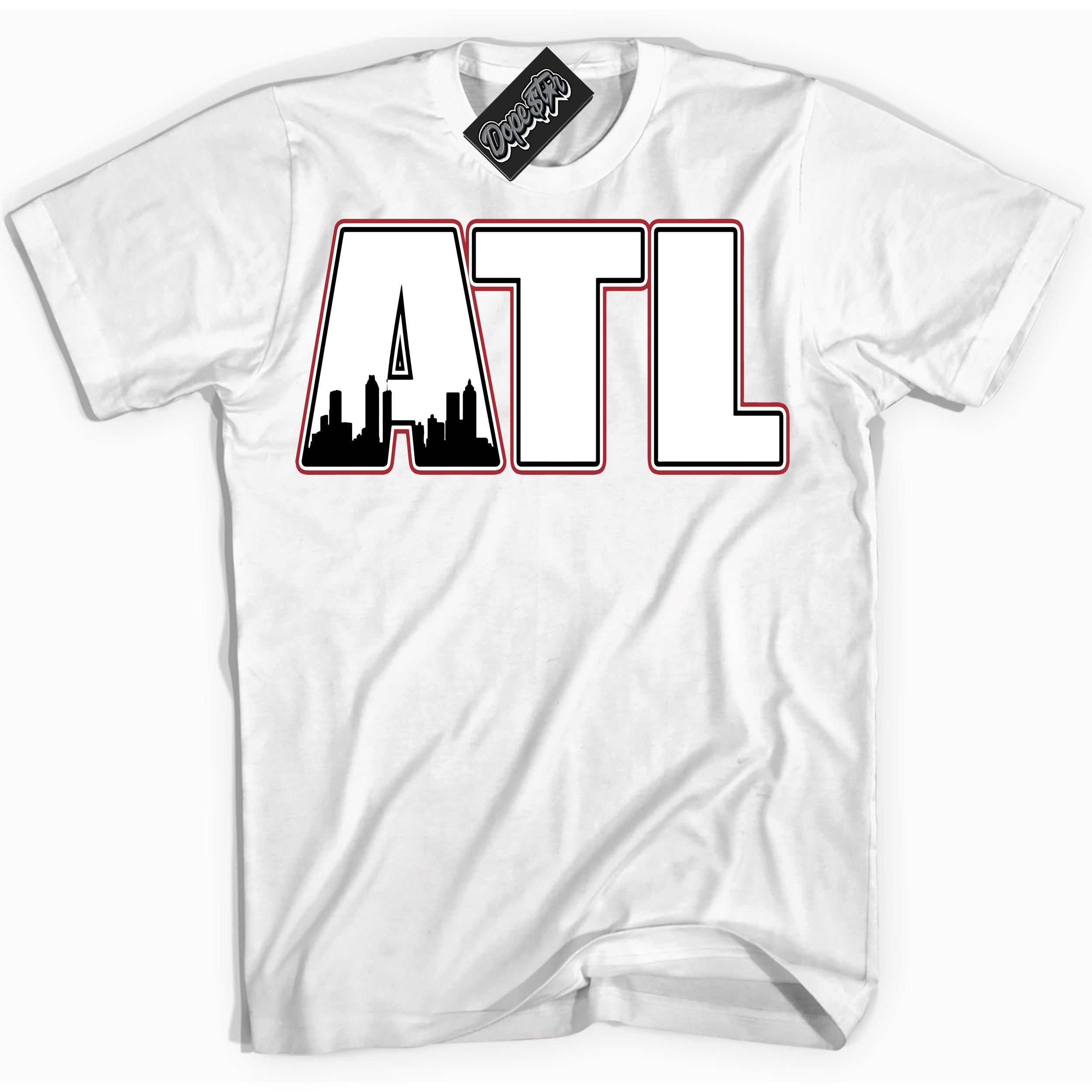 Cool White Shirt with “ Atlanta” design that perfectly matches Taxi Flip 12s Sneakers.