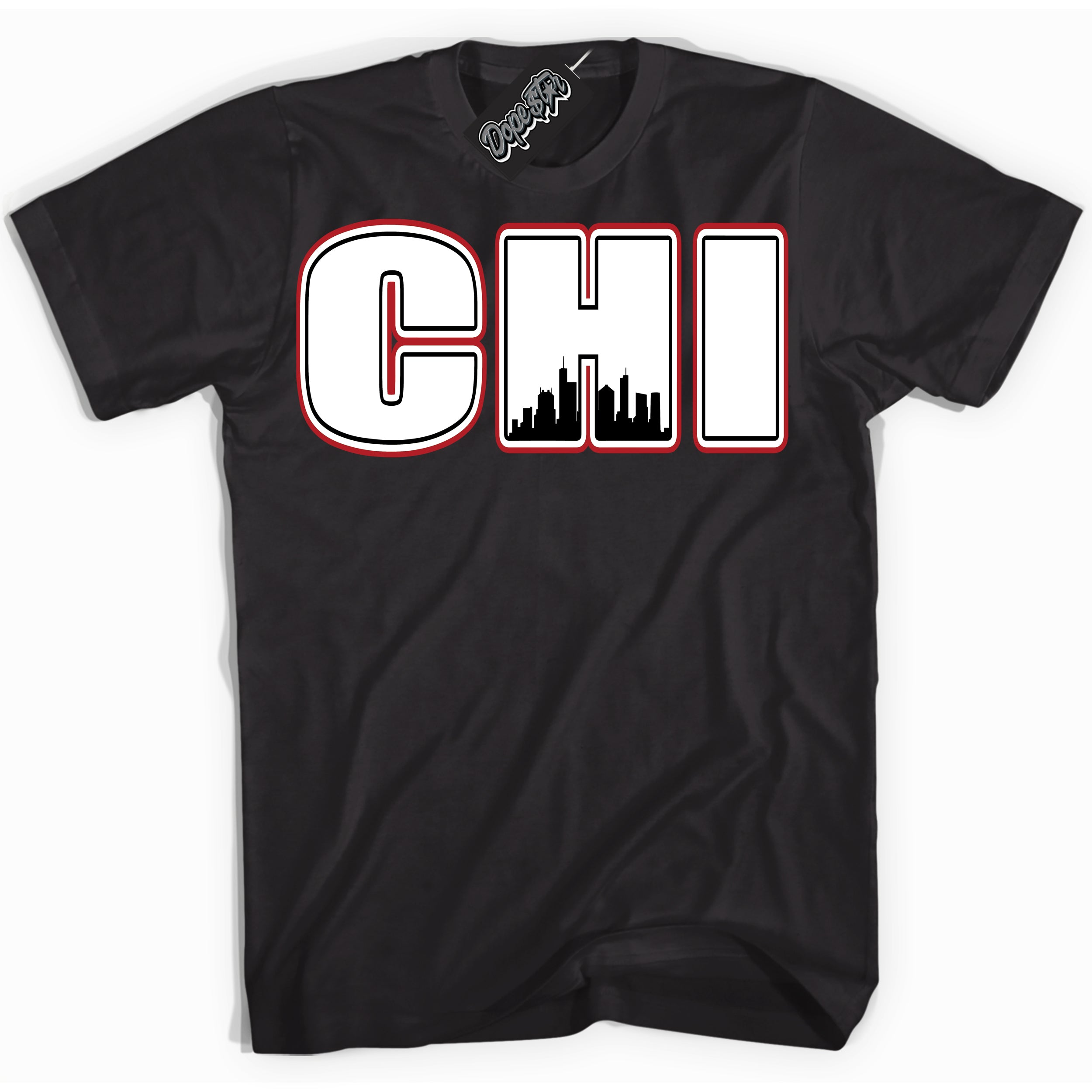 Cool Black Shirt with “ Chicago” design that perfectly matches Taxi Flip 12s Sneakers.