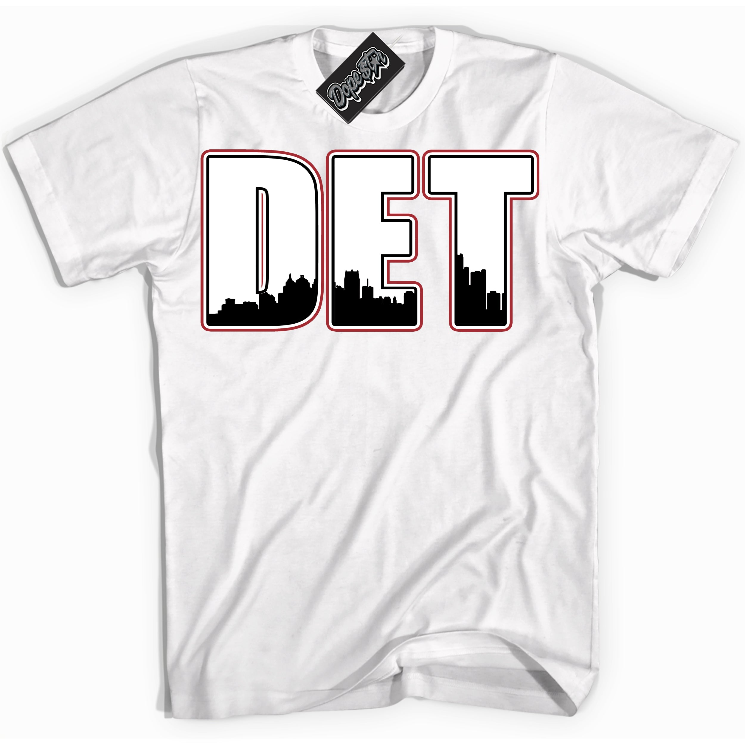 Cool White Shirt with “ Detroit” design that perfectly matches Taxi Flip 12s Sneakers.