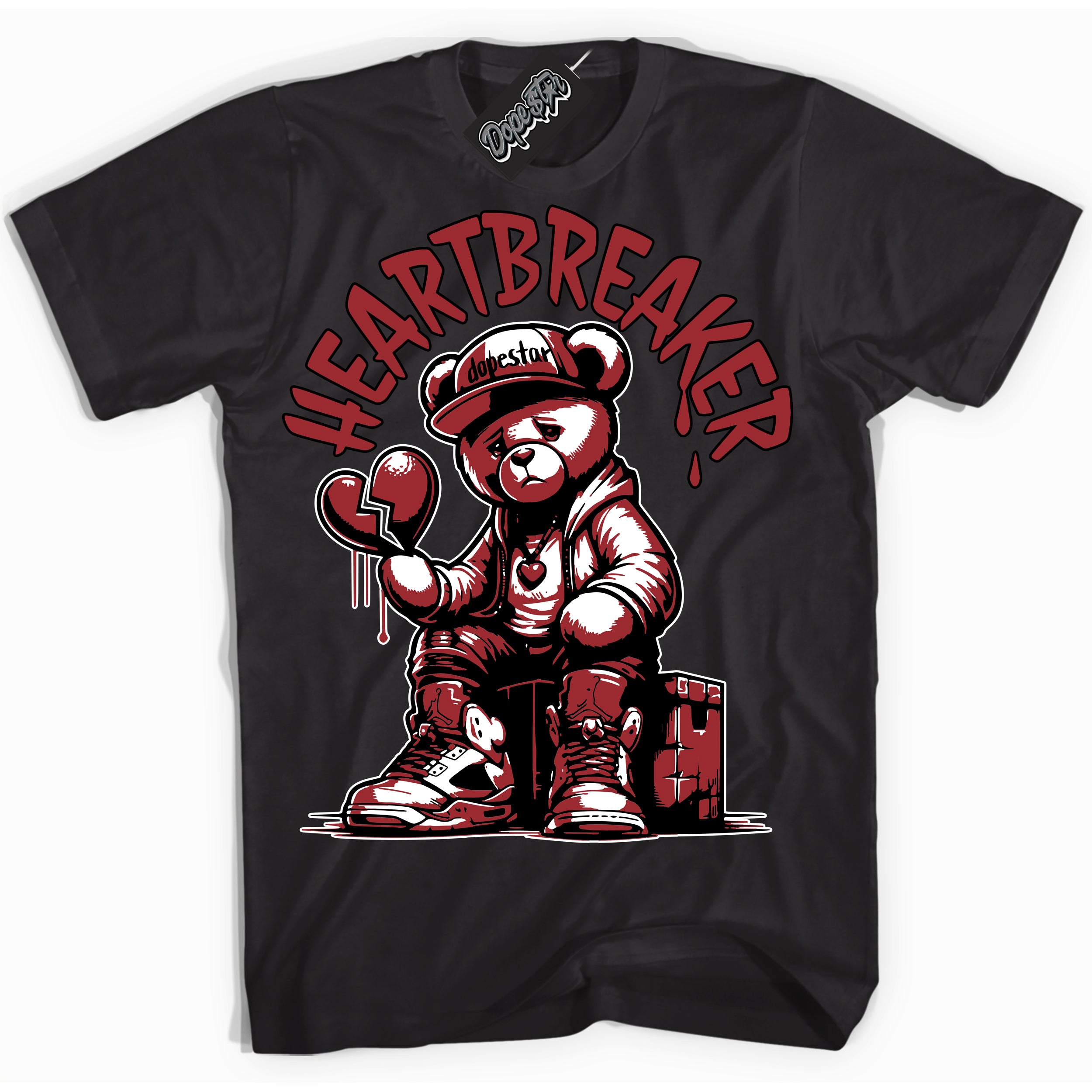 Cool Black Shirt with “ Heartbreaker Bear” design that perfectly matches Taxi Flip 12s Sneakers.