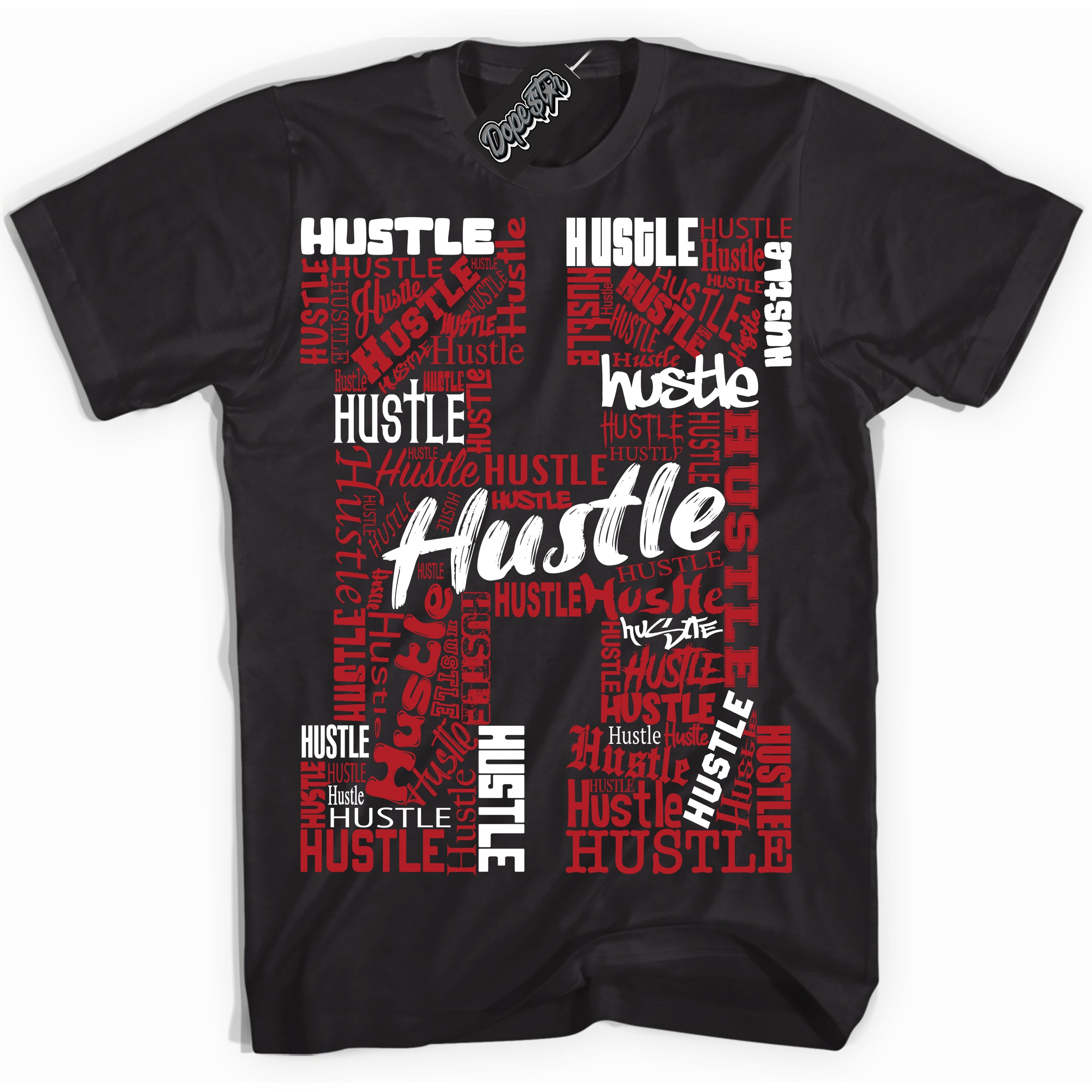 Cool Black Shirt with “ Hustle H” design that perfectly matches Taxi Flip 12s Sneakers.