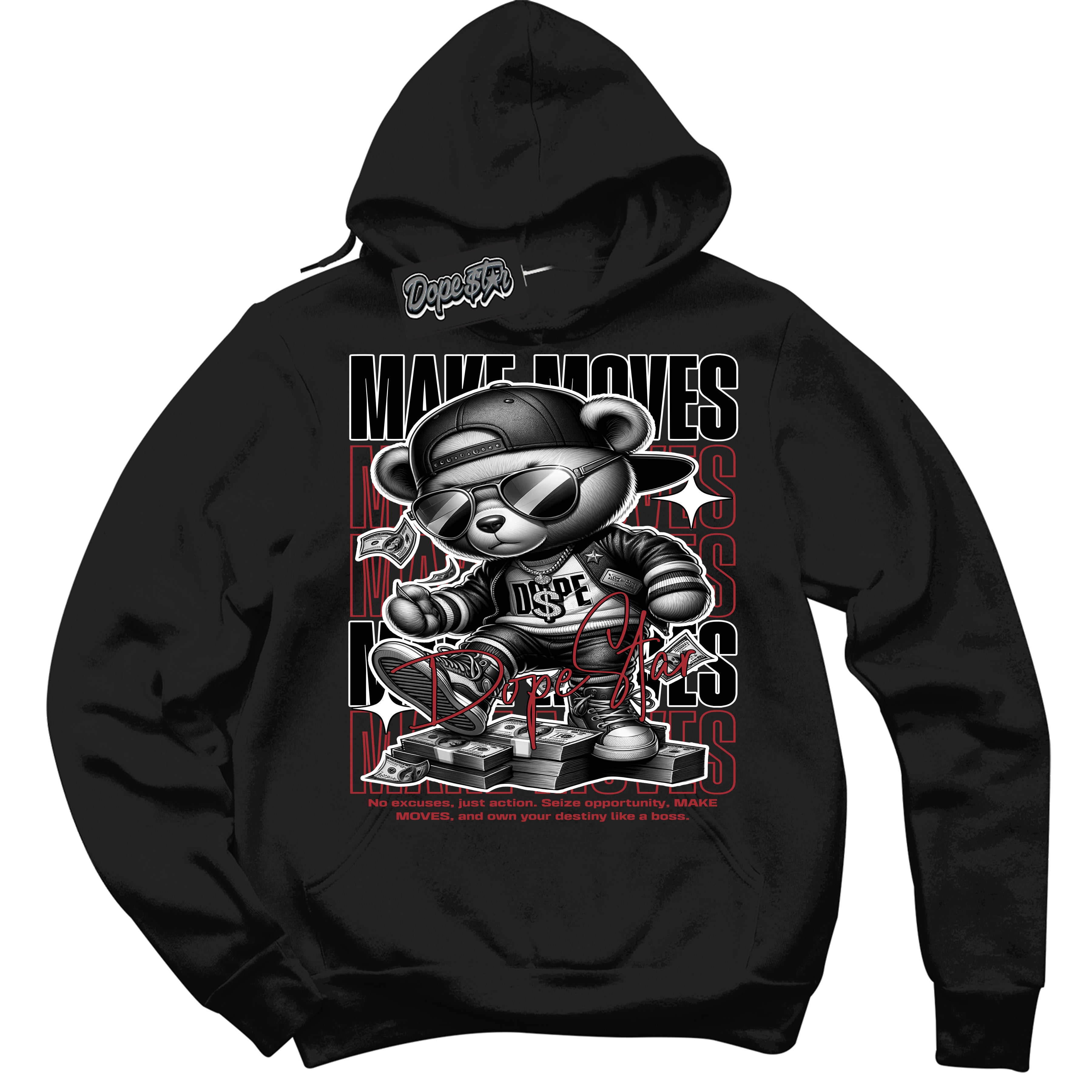 Cool Black Hoodie with “ Makin Moves ”  design that Perfectly Matches Taxi Flip 12s Sneakers.