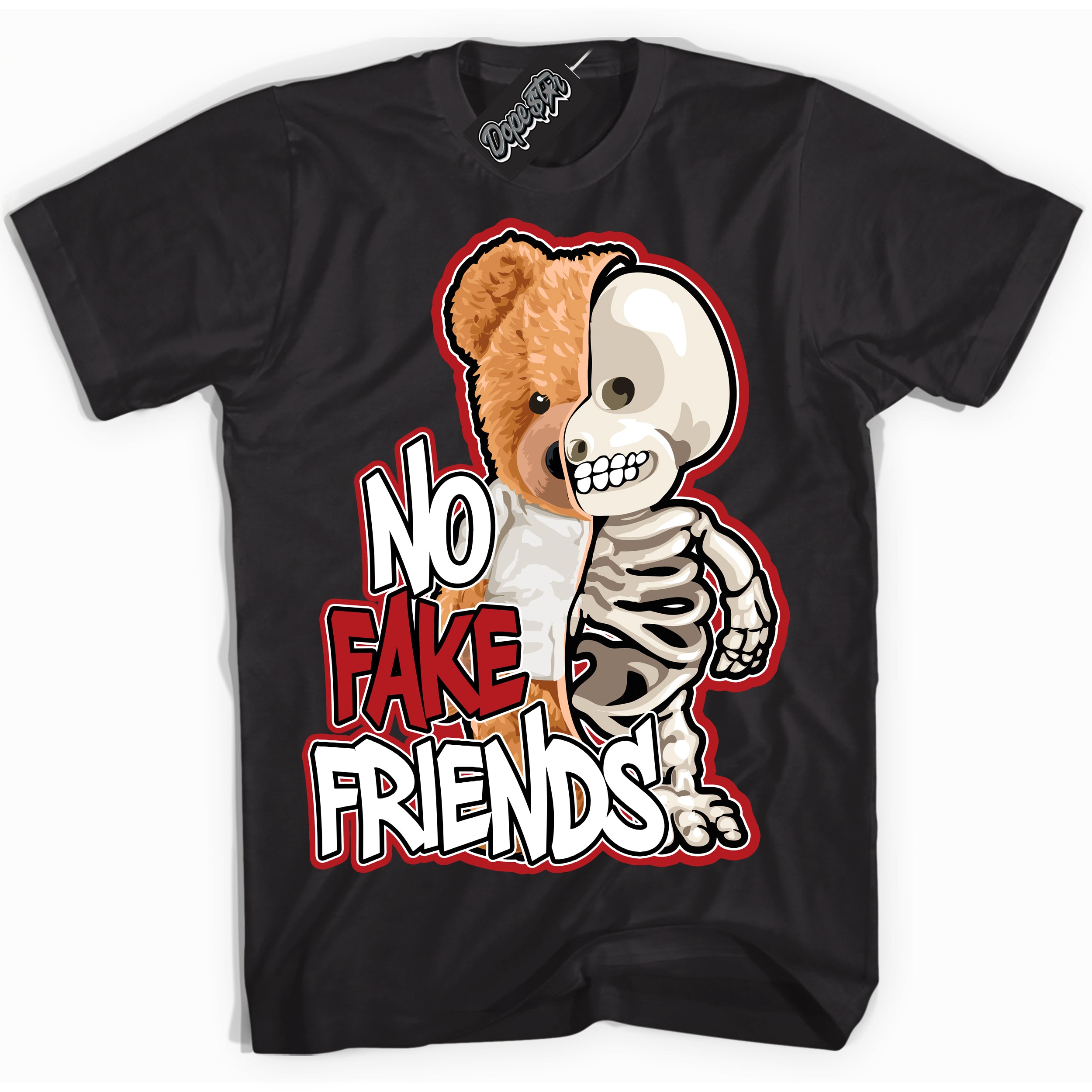 Cool Black Shirt with “ No Fake Friends” design that perfectly matches Taxi Flip 12s Sneakers.