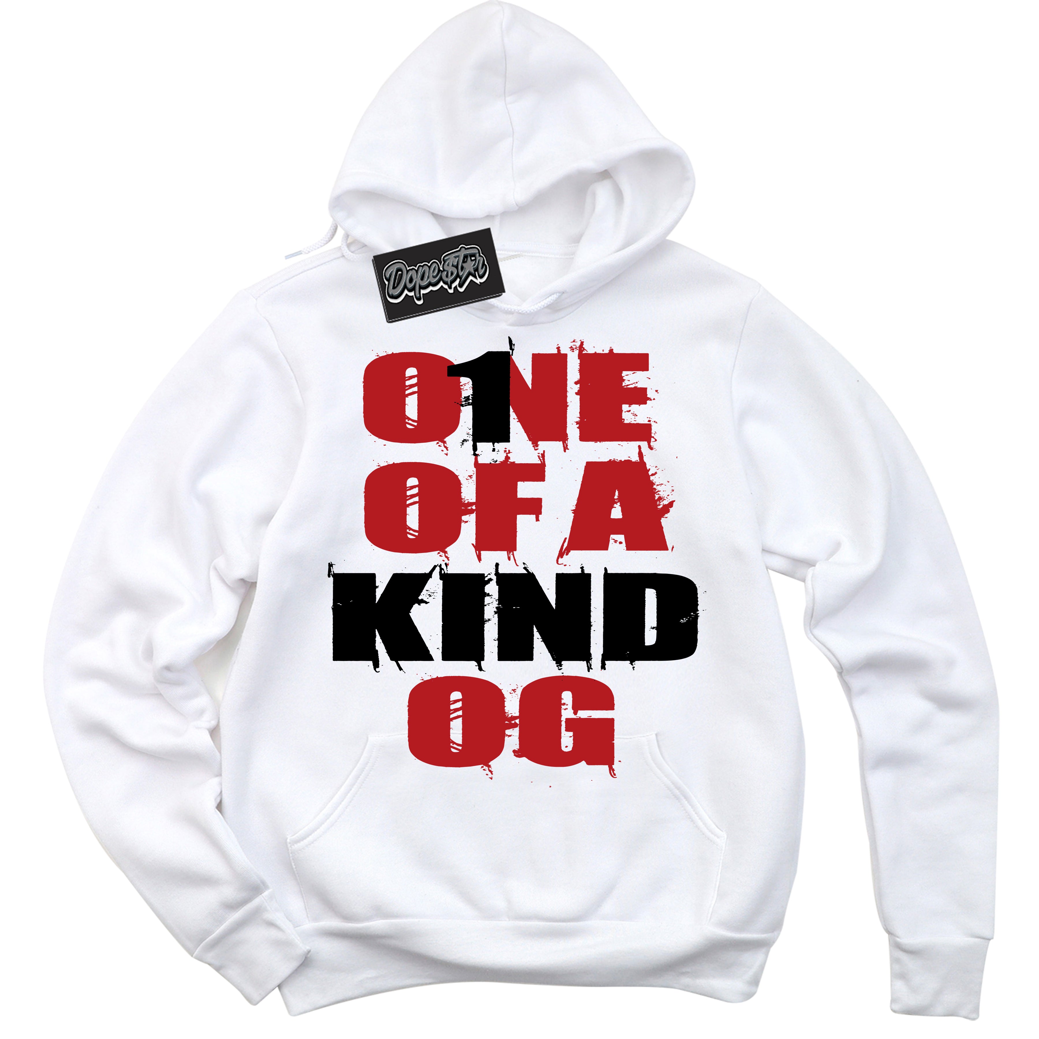 Cool White Hoodie with “ One Of A Kind ”  design that Perfectly Matches Taxi Flip 12s Sneakers.