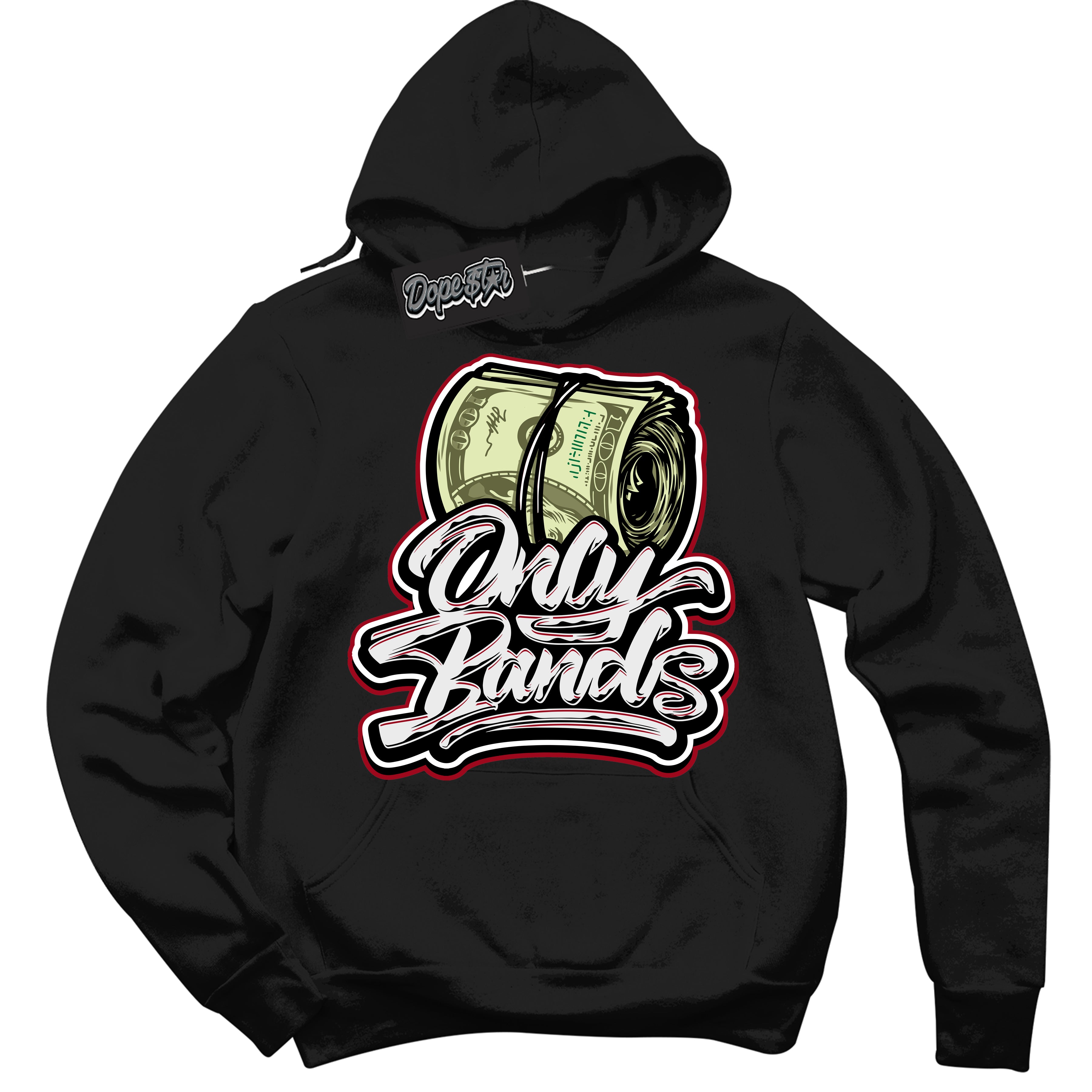 Cool Black Hoodie with “ Only Bands ”  design that Perfectly Matches Taxi Flip 12s Sneakers.