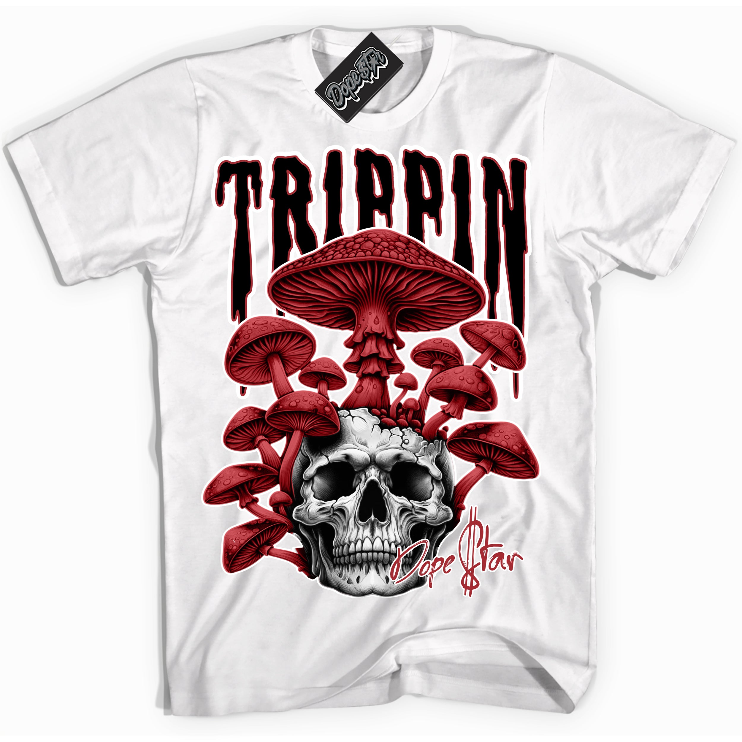 Cool White Shirt with “Trippin” design that perfectly matches the Taxi Flip 12s Sneakers.