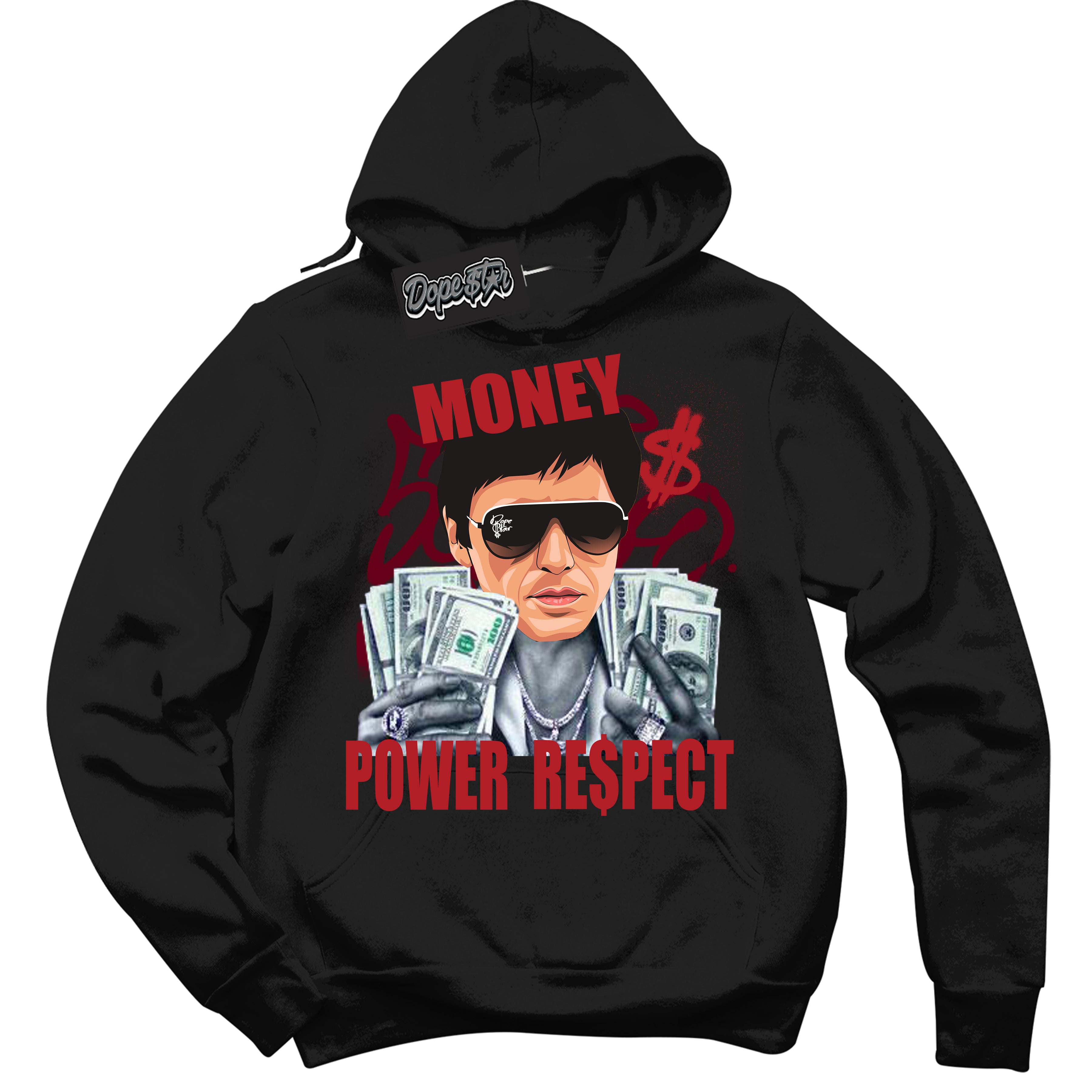 Cool Black Hoodie with “ Tony Montana ”  design that Perfectly Matches Taxi Flip 12s Sneakers.