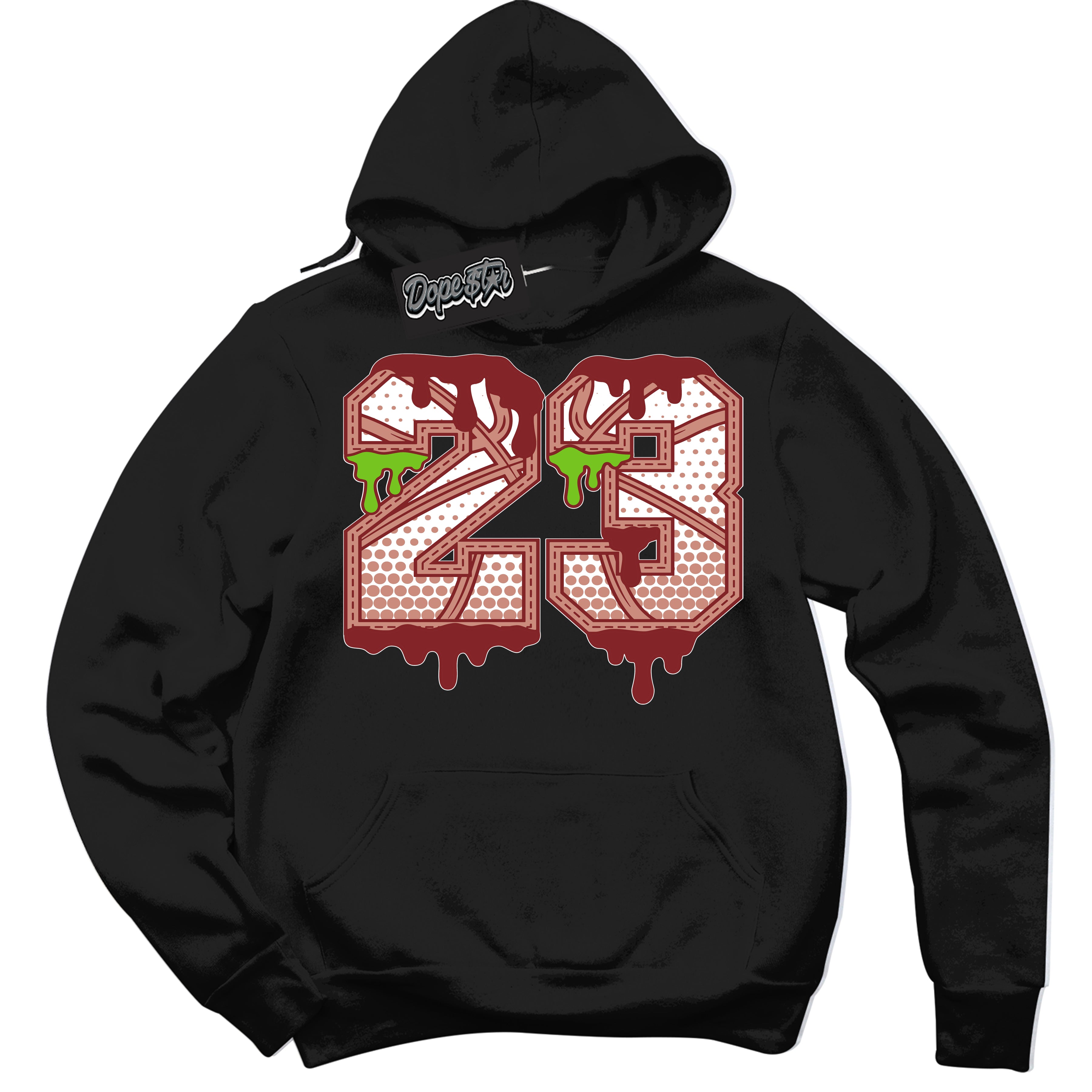 Cool Black Hoodie with “23 Ball” design that Perfectly Matches Dune Red 13s Jordans.