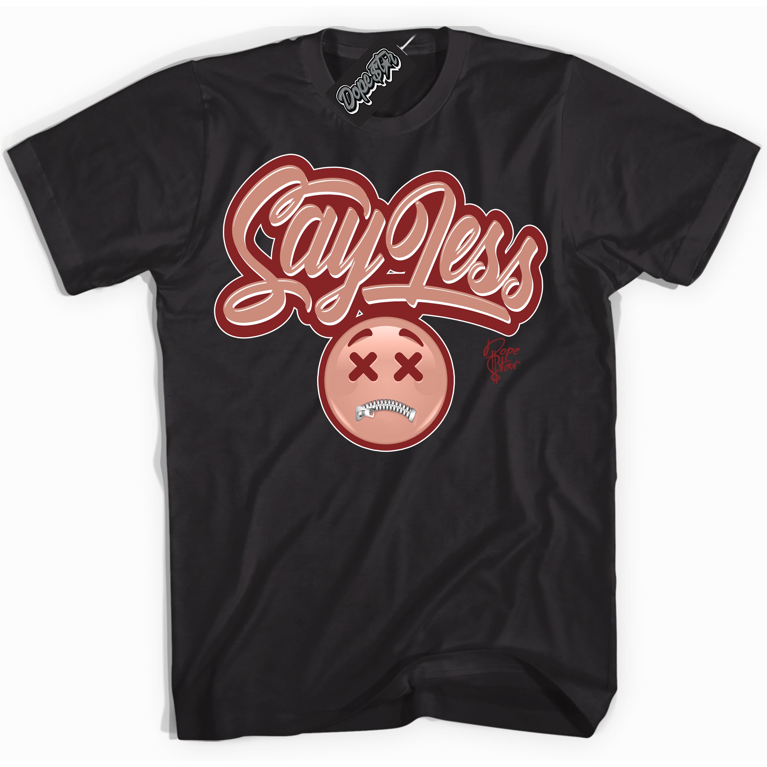 Cool Black Shirt with “Say Less” design that perfectly matches the Dune Red 13s Jordans.