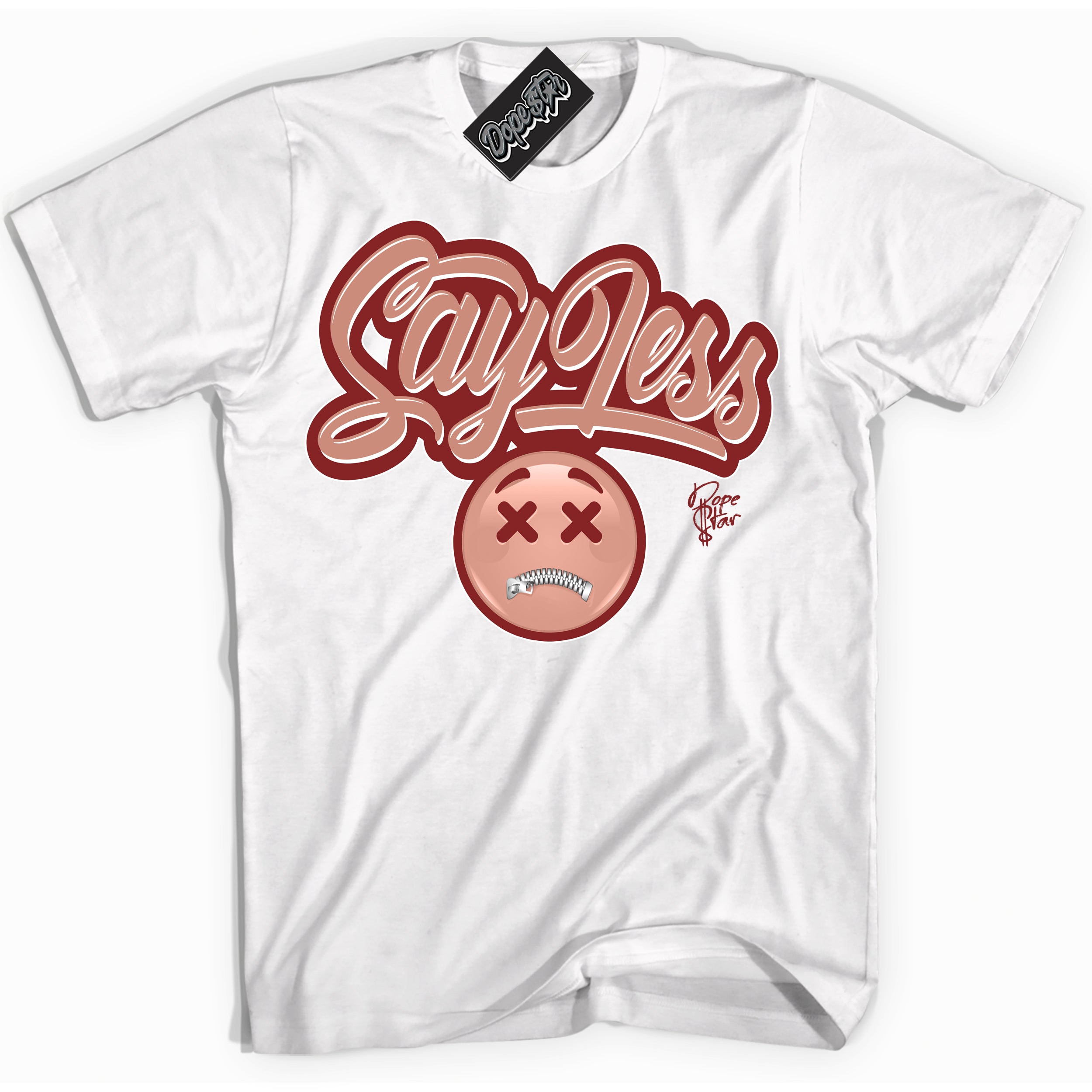 Cool White Shirt with “Say Less” design that perfectly matches the Dune Red 13s Jordans.