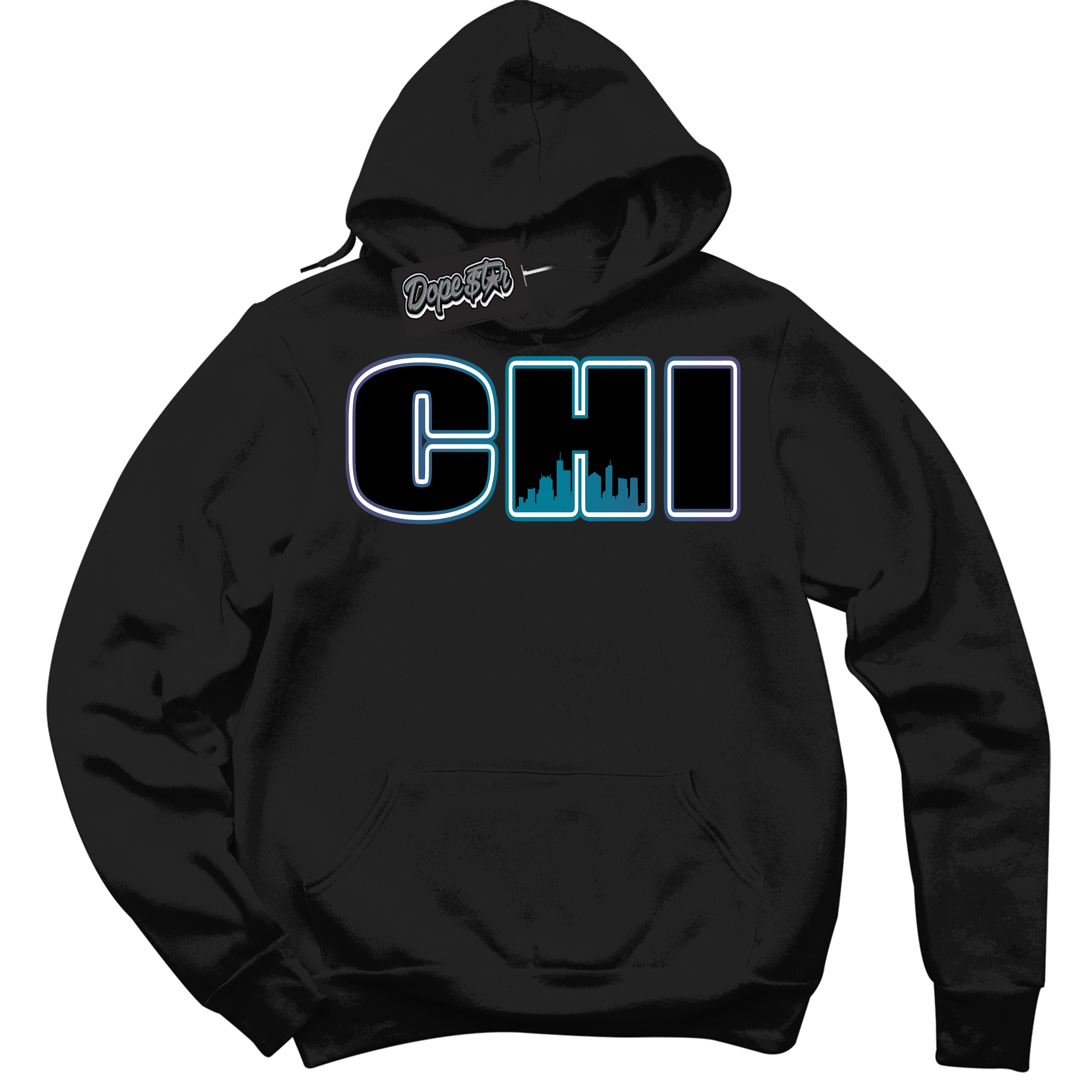 Cool Black Hoodie with “ Chicago ”  design that Perfectly Matches Love Letter 14s Sneakers.