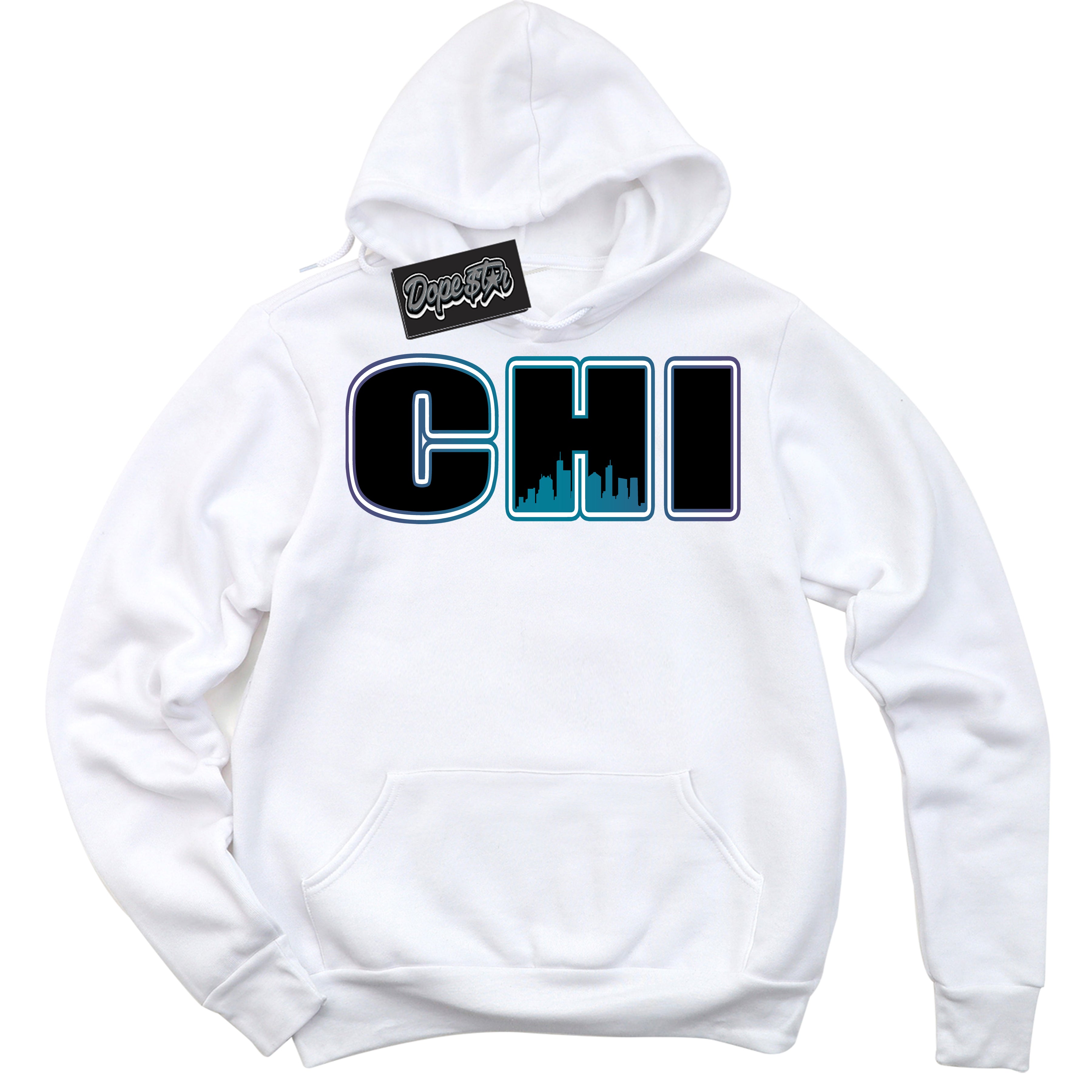 Cool White Hoodie with “ Chicago ”  design that Perfectly Matches Love Letter 14s Sneakers.