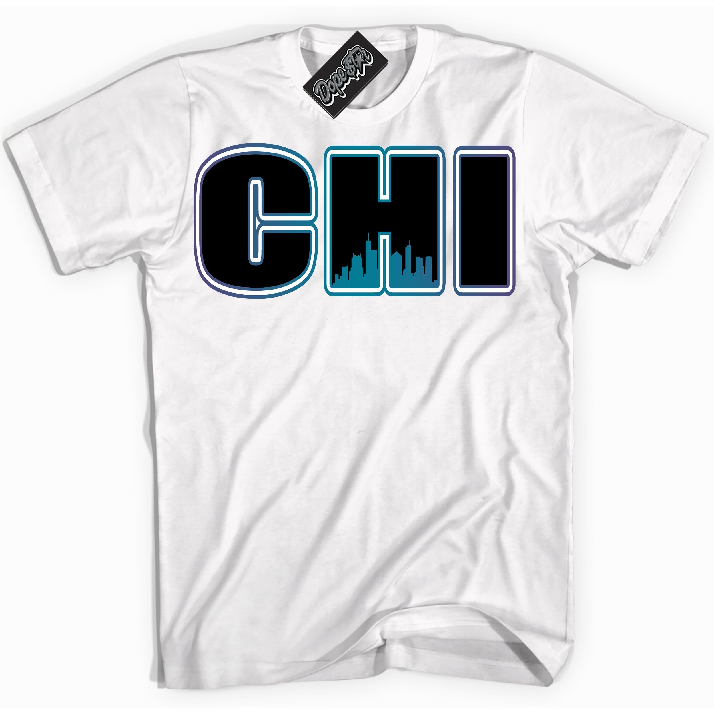 Cool White Shirt with “ Chicago” design that perfectly matches Love Letter 14s Sneakers.