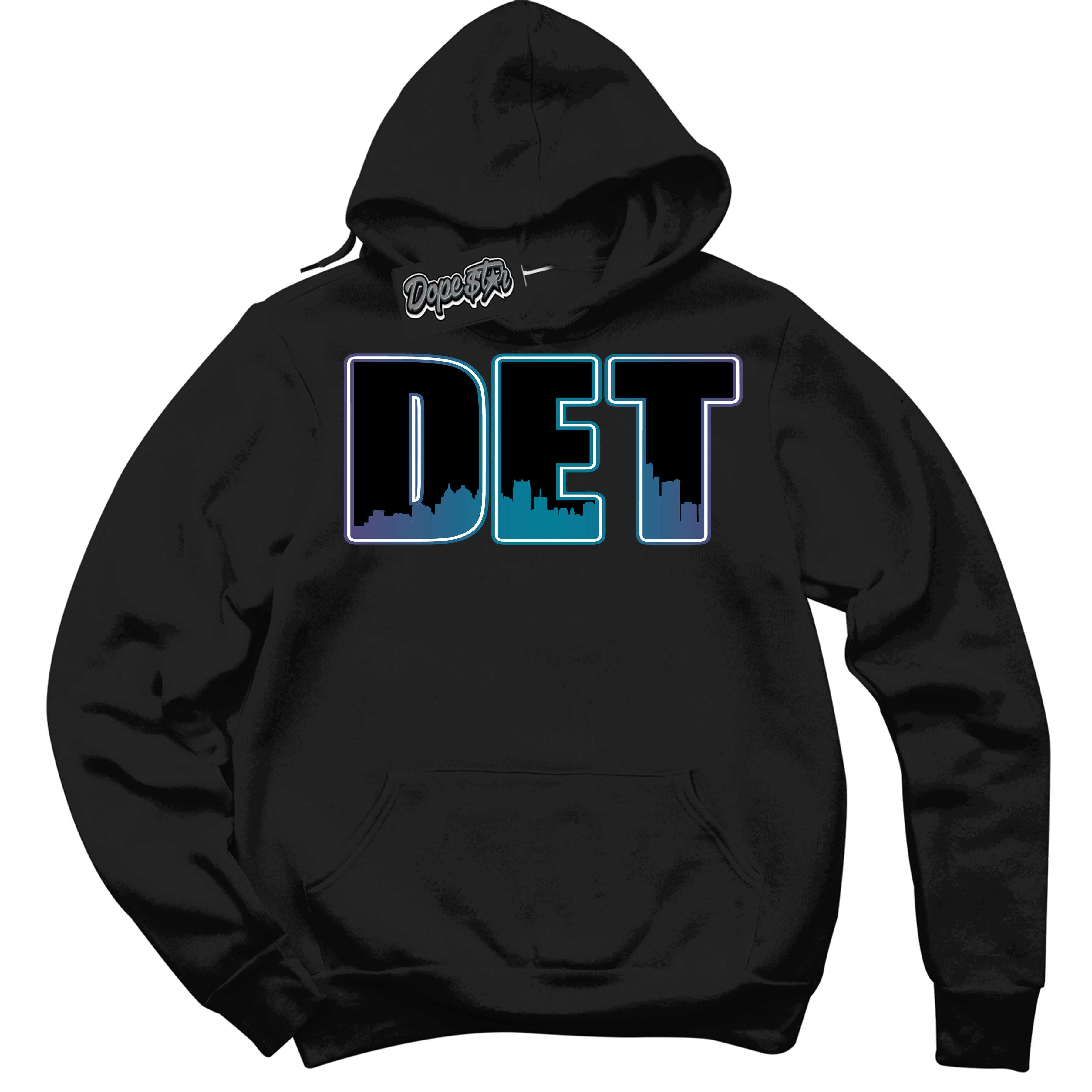 Cool Black Hoodie with “ Detroit ”  design that Perfectly Matches Love Letter 14s Sneakers.