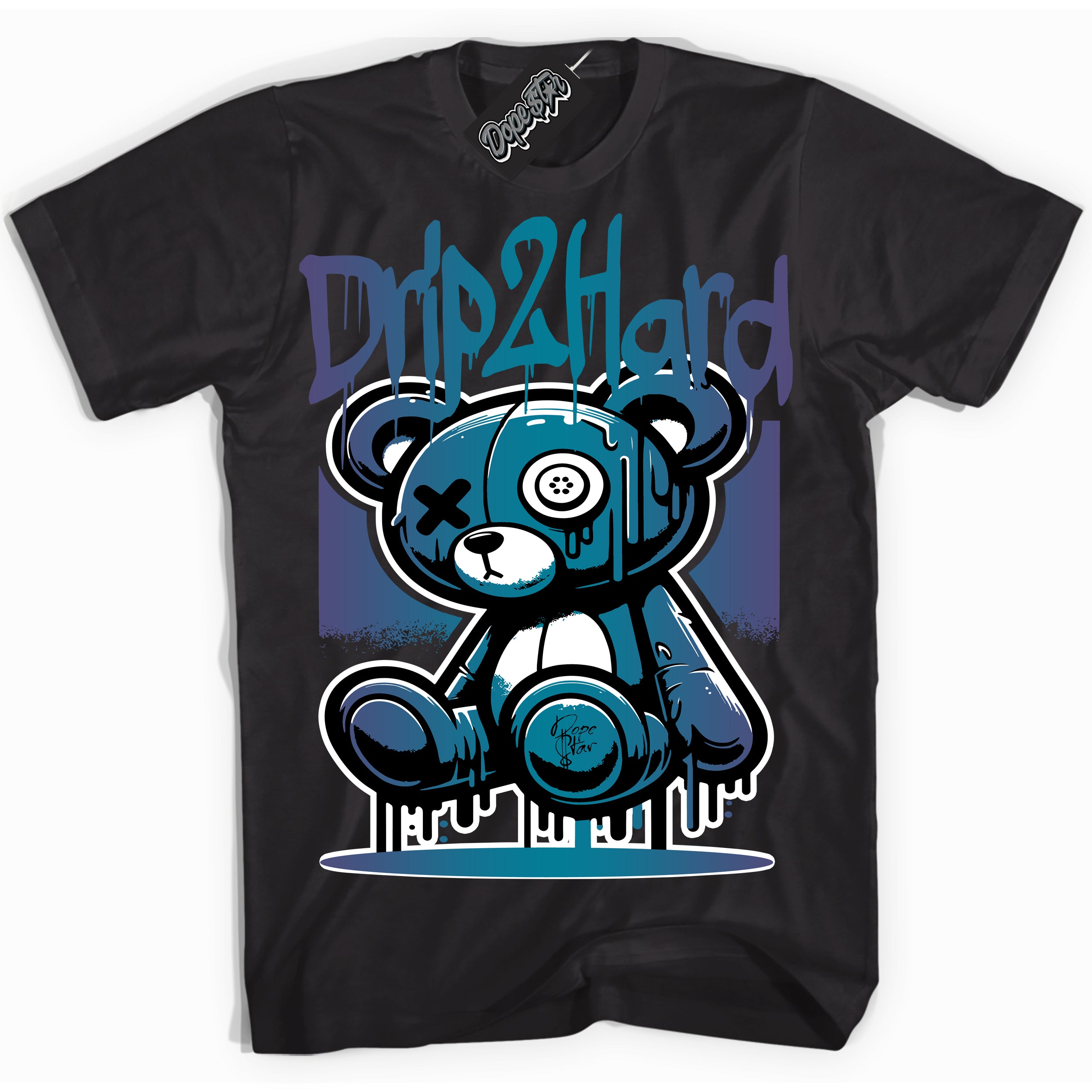 Cool Black Shirt with “ Drip 2 Hard” design that perfectly matches Love Letter 14s Sneakers.