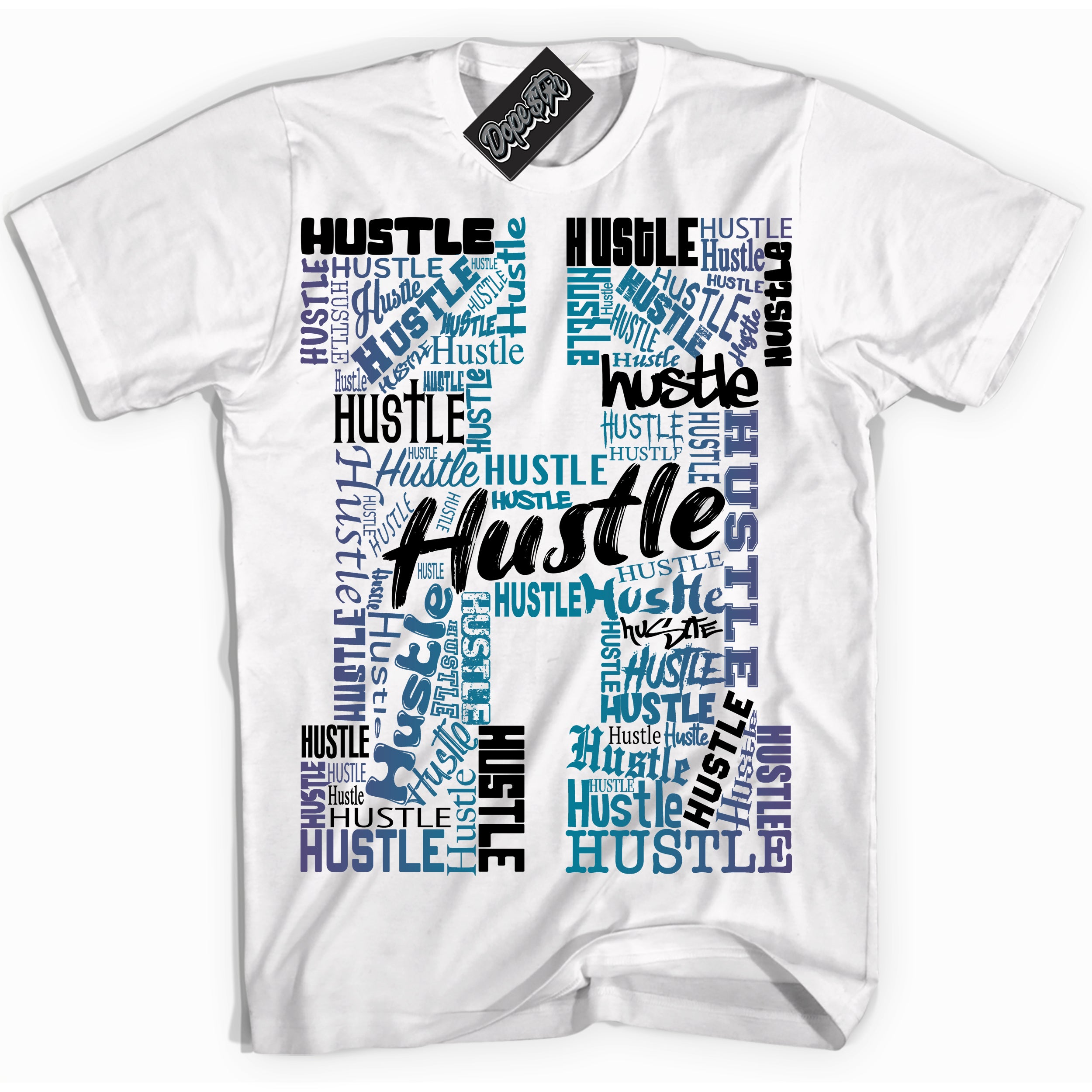 Cool White Shirt with “ Hustle H” design that perfectly matches Love Letter 14s Sneakers.