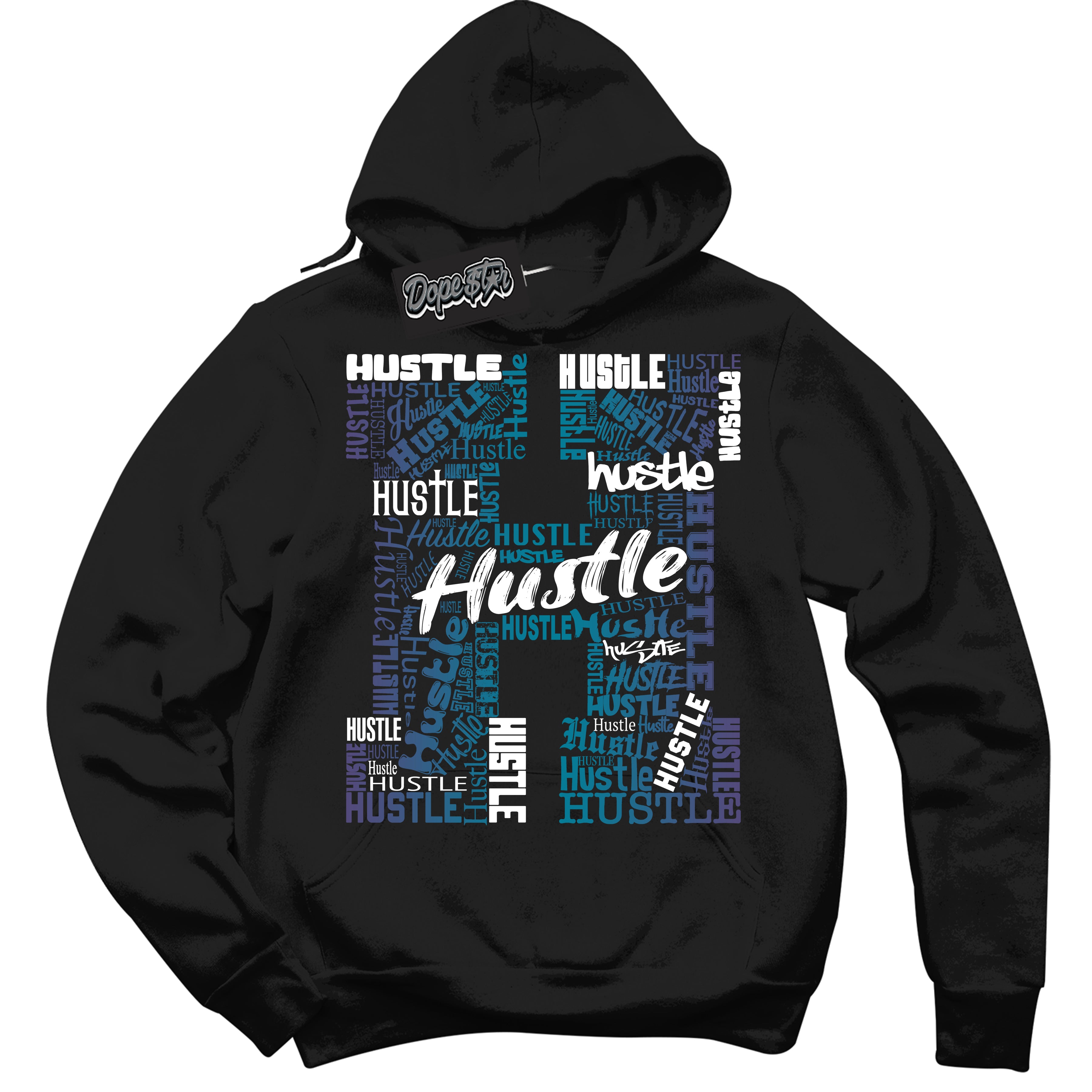 Cool Black Hoodie with “ Hustle H ”  design that Perfectly Matches Love Letter 14s Sneakers.