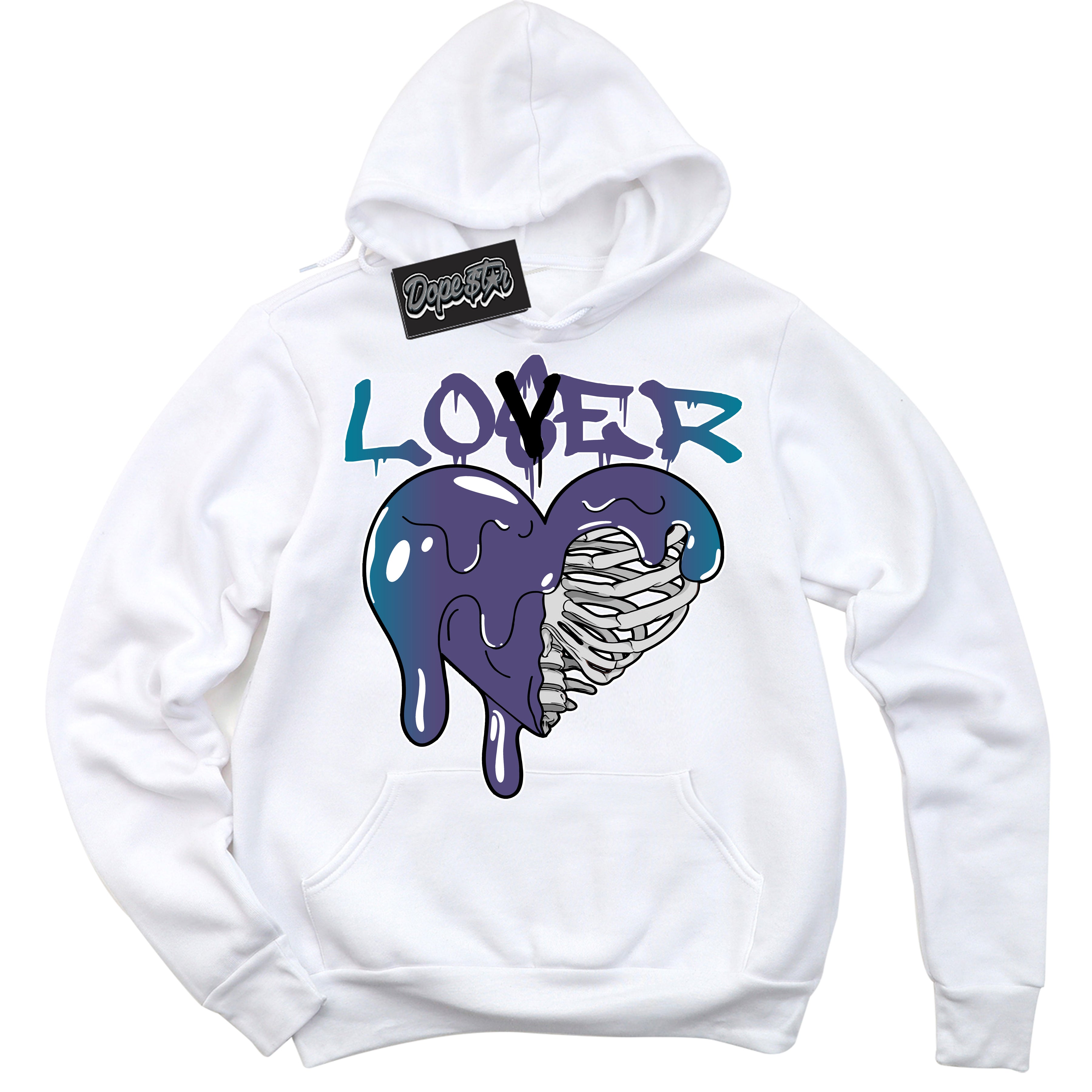 Cool White Hoodie with “ Lover Loser ”  design that Perfectly Matches Love Letter 14s Sneakers.