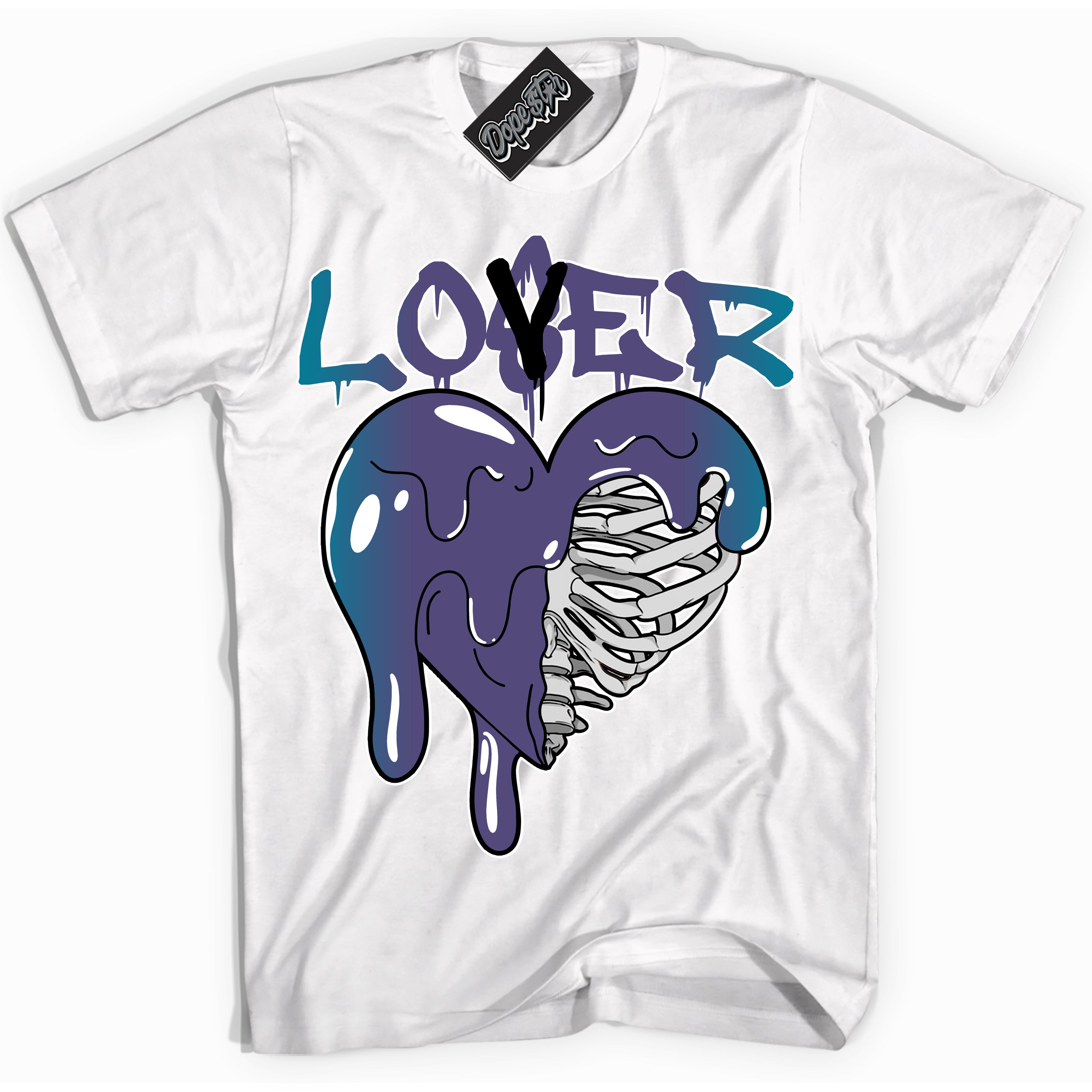 Cool White Shirt with “ Lover Loser” design that perfectly matches Love Letter 14s Sneakers.