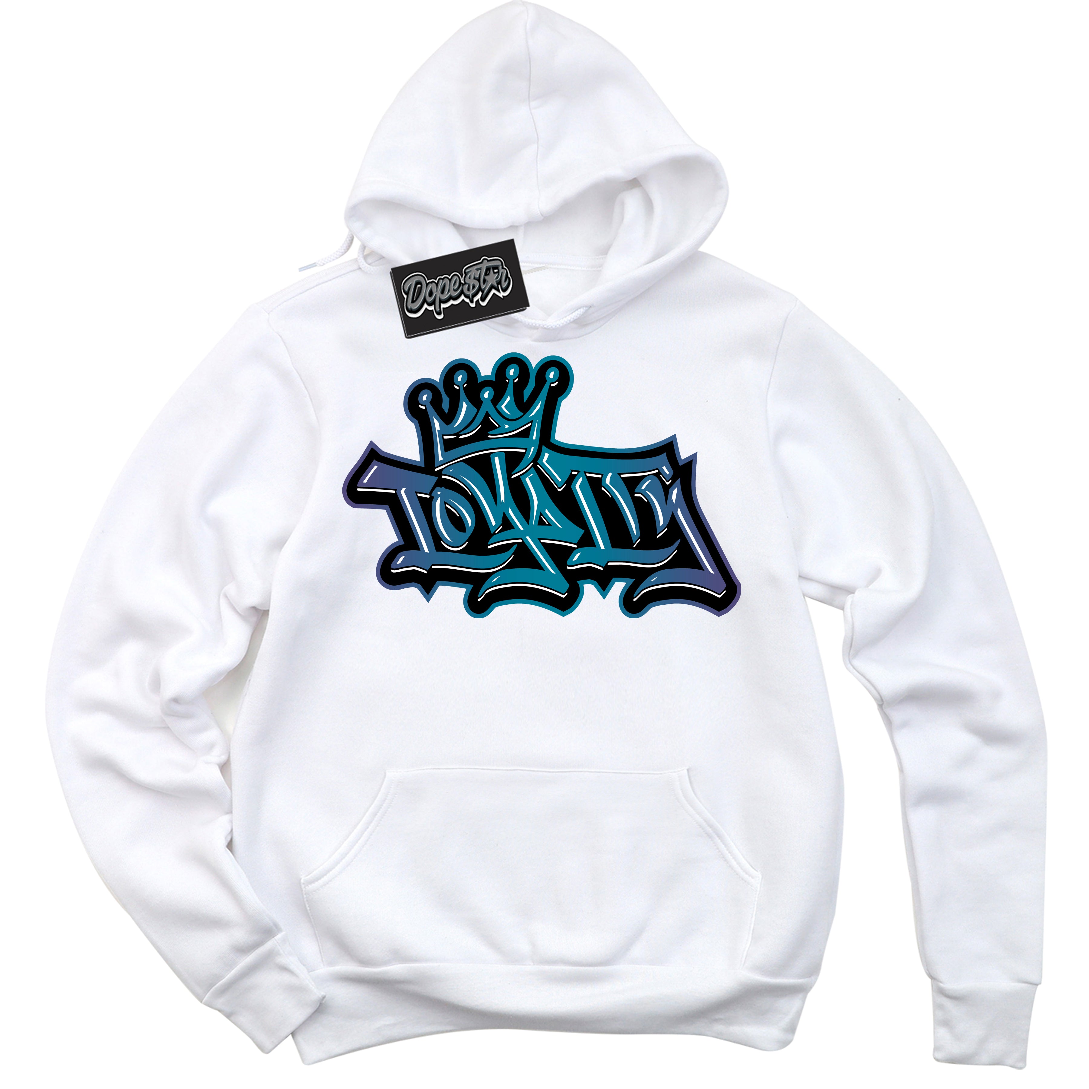 Cool White Hoodie with “ Loyalty Crown ”  design that Perfectly Matches Love Letter 14s Sneakers.