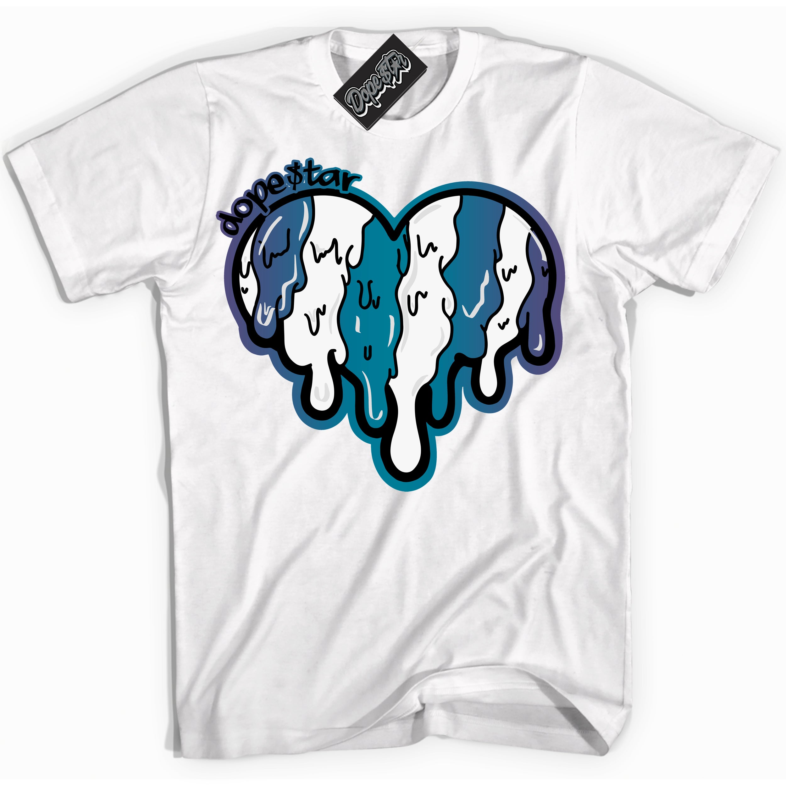 Cool White Shirt with “ Melting Heart” design that perfectly matches Love Letter 14s Sneakers.