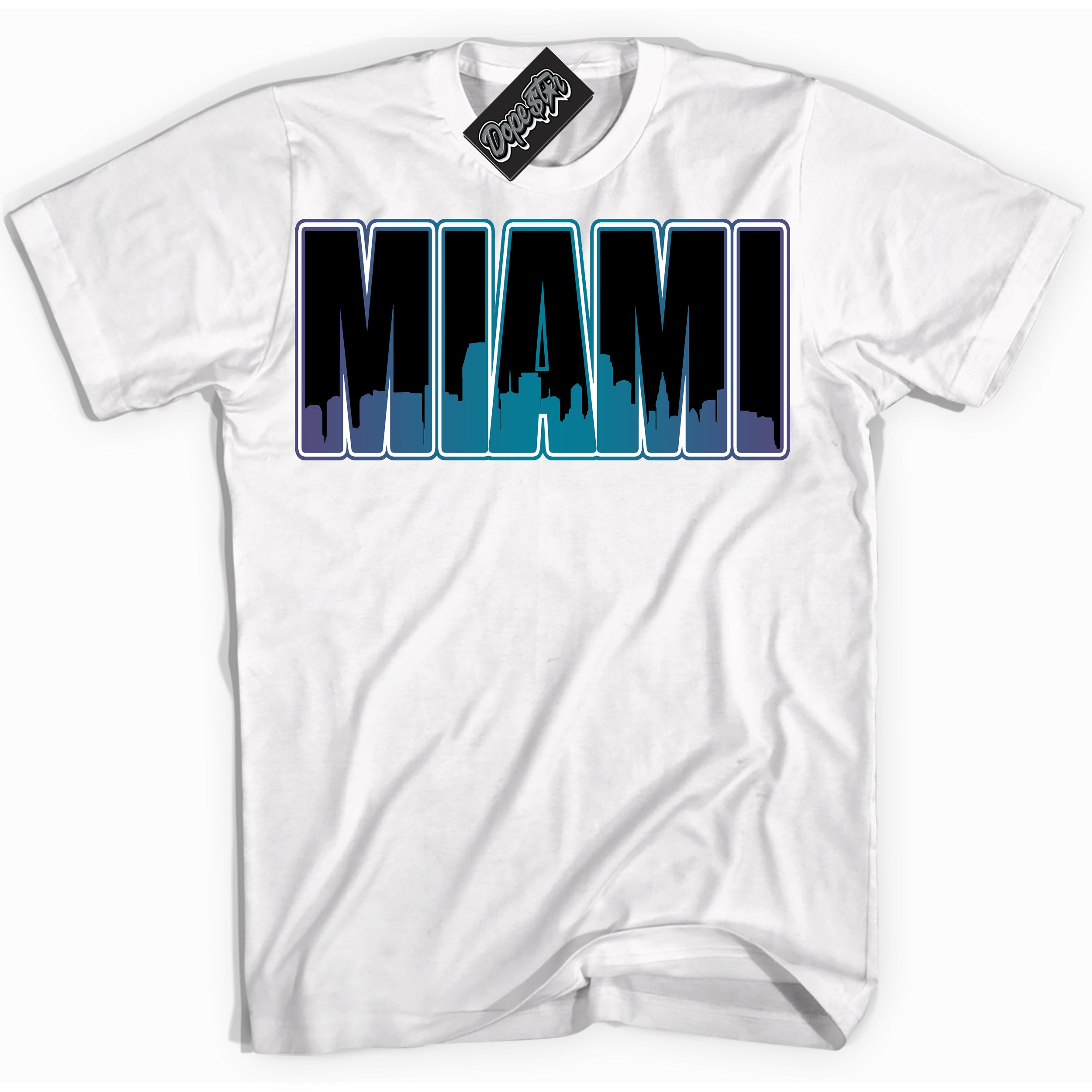 Cool White Shirt with “ Miami” design that perfectly matches Love Letter 14s Sneakers.