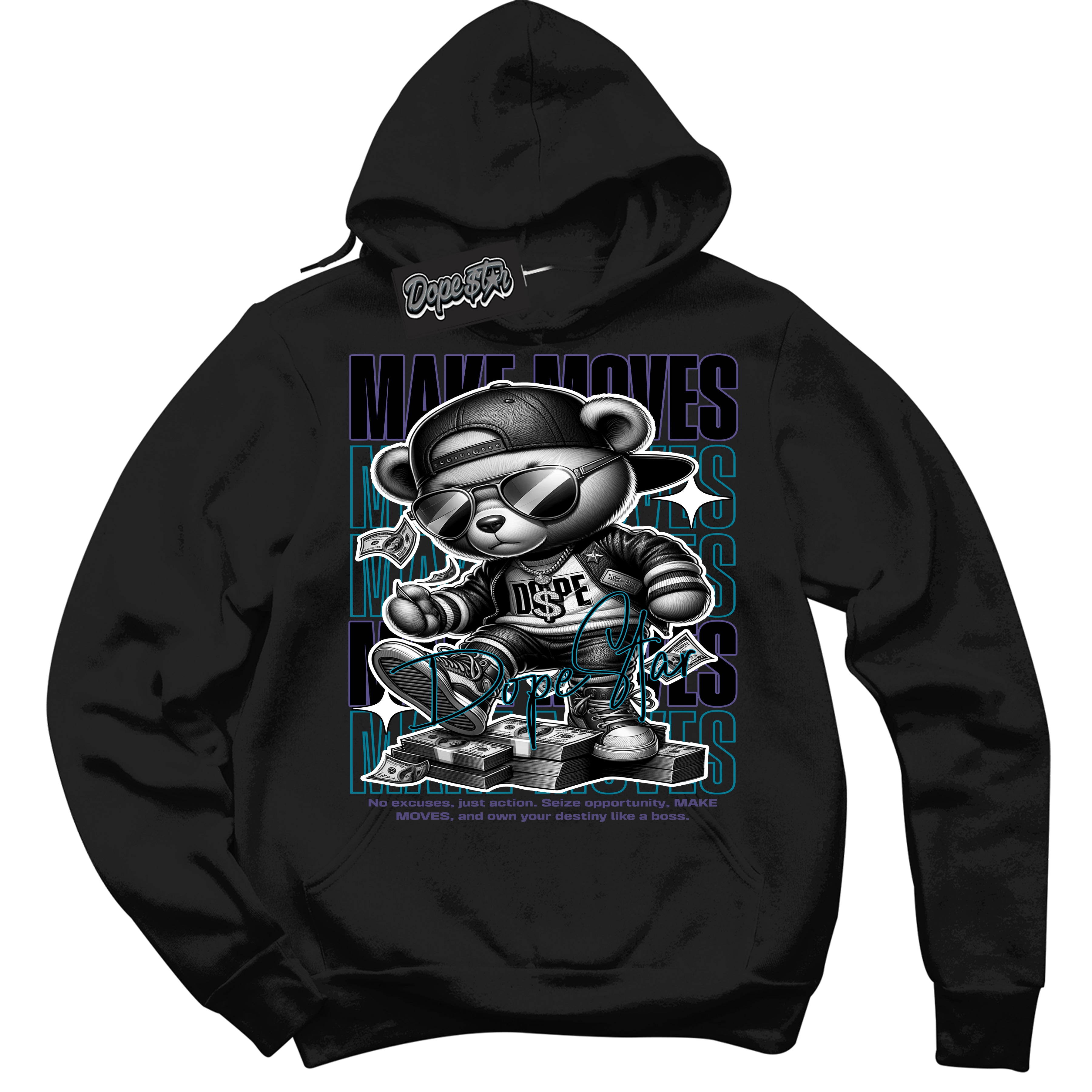 Cool Black Hoodie with “ Makin Moves ”  design that Perfectly Matches Love Letter 14s Sneakers.