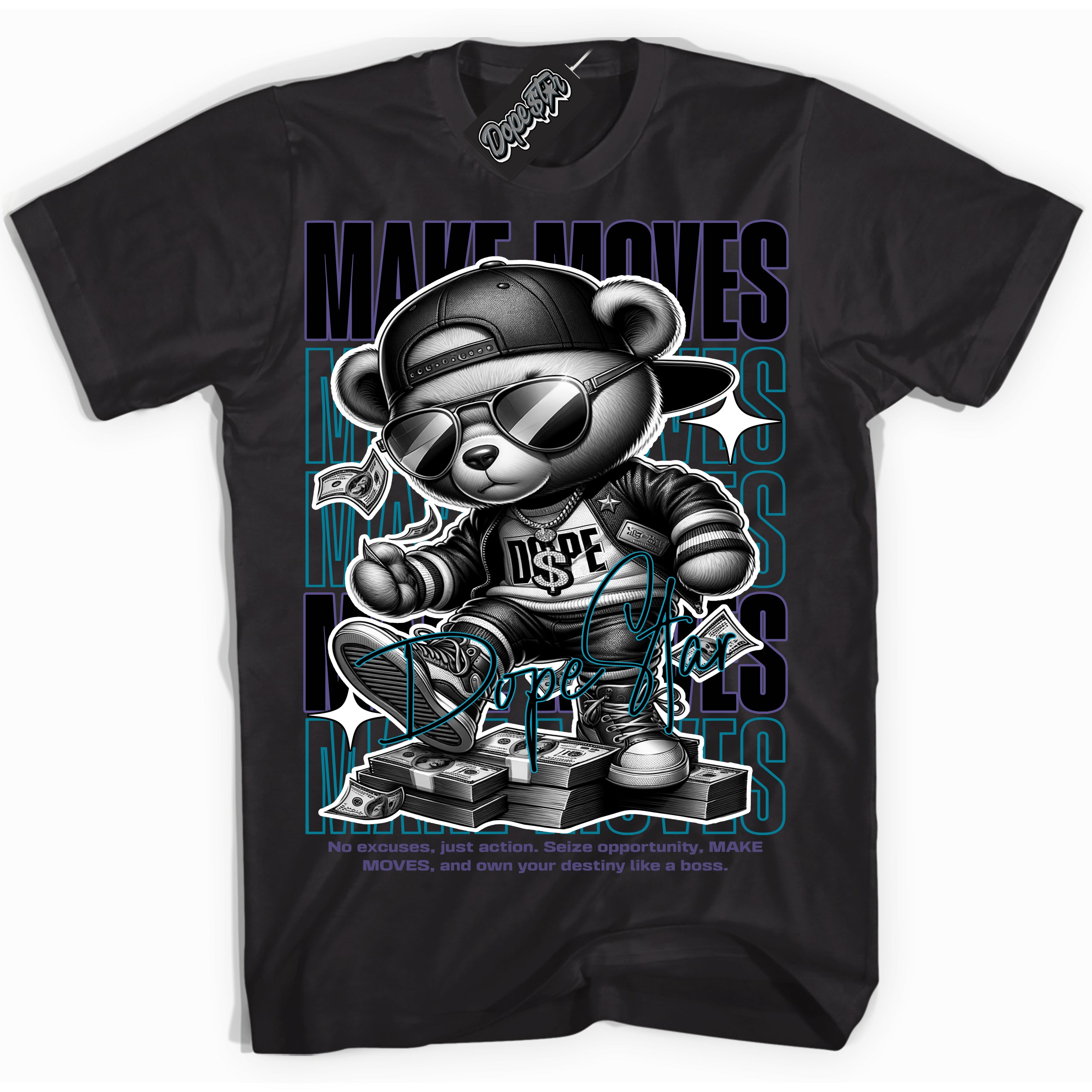 Cool Black Shirt with “ Makin Moves” design that perfectly matches Love Letter 14s Sneakers.