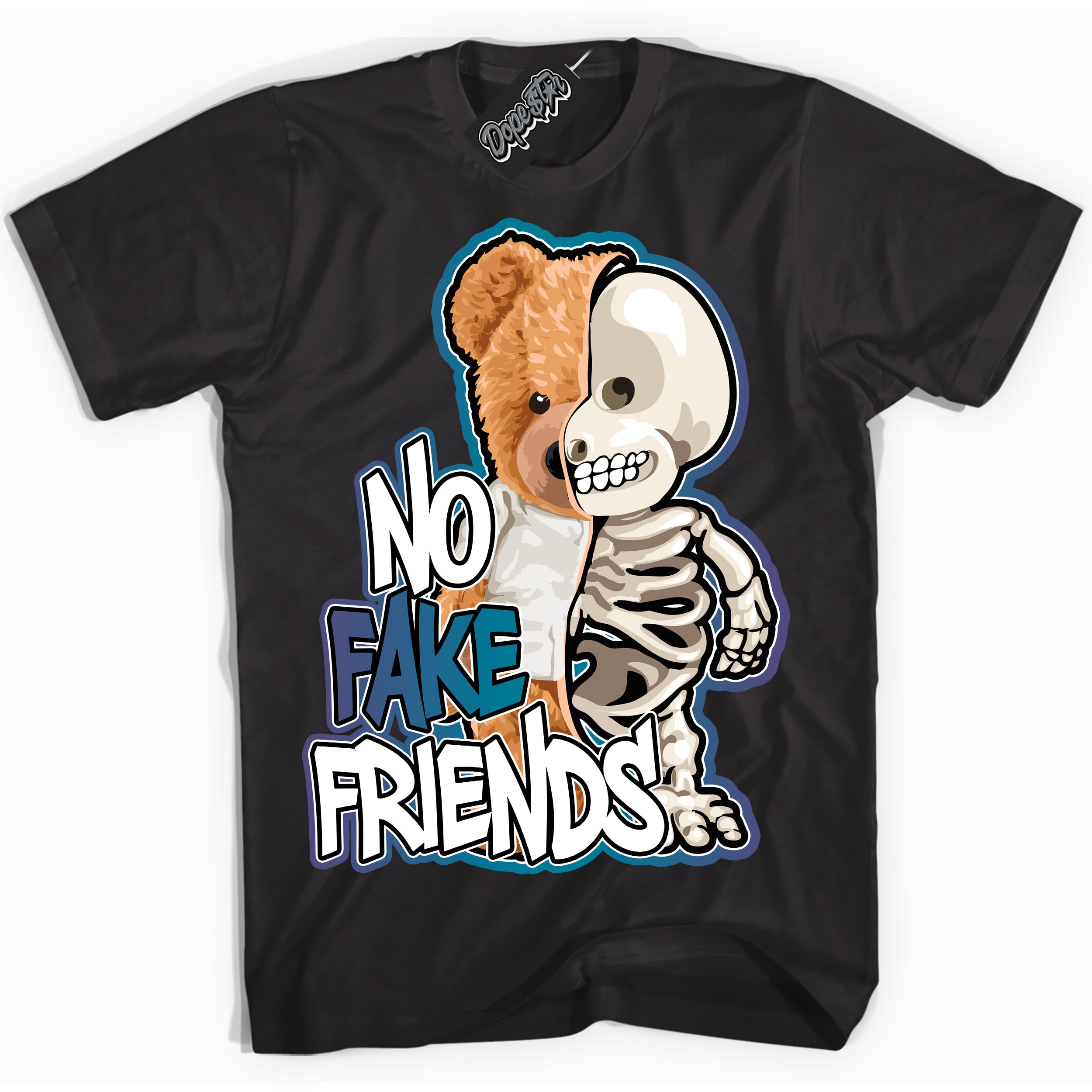 Cool Black Shirt with “ No Fake Friends” design that perfectly matches Love Letter 14s Sneakers.