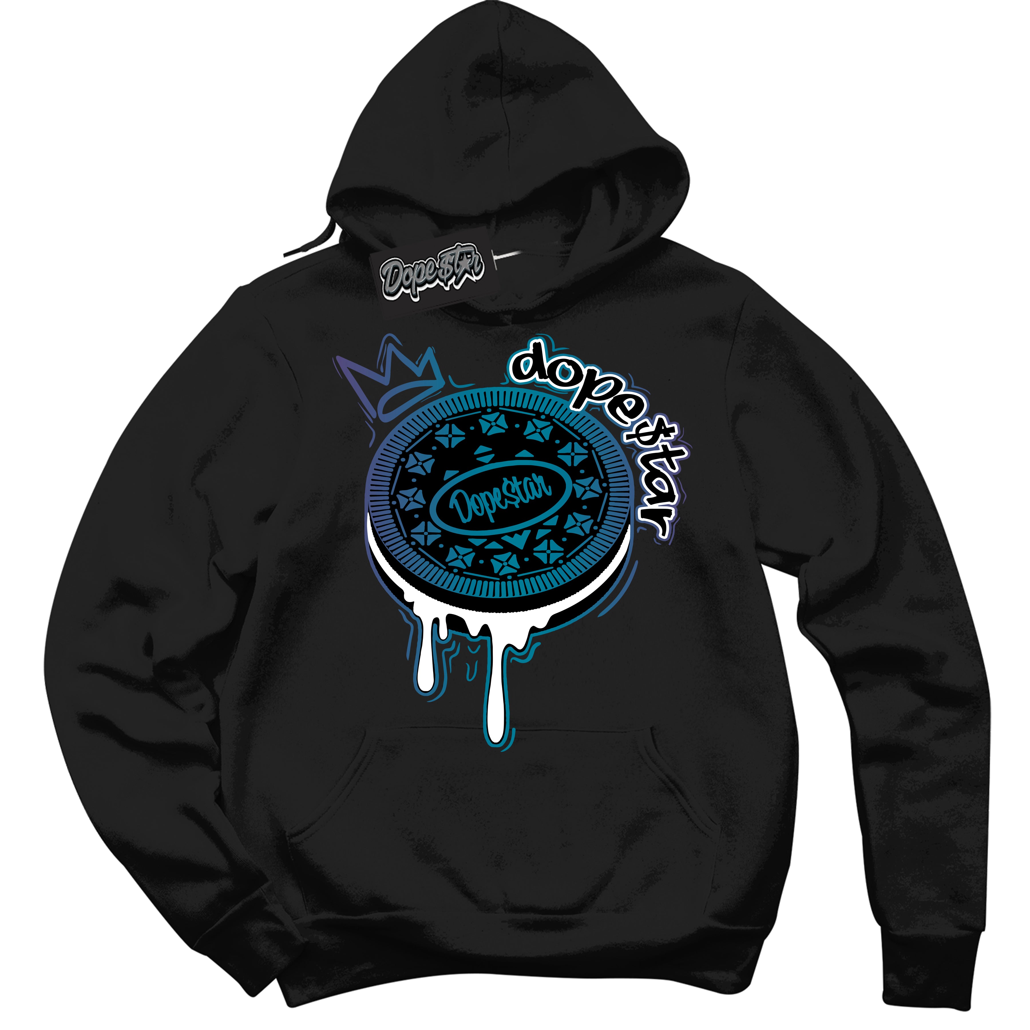 Cool Black Hoodie with “ Oreo DS ”  design that Perfectly Matches Love Letter 14s Sneakers.